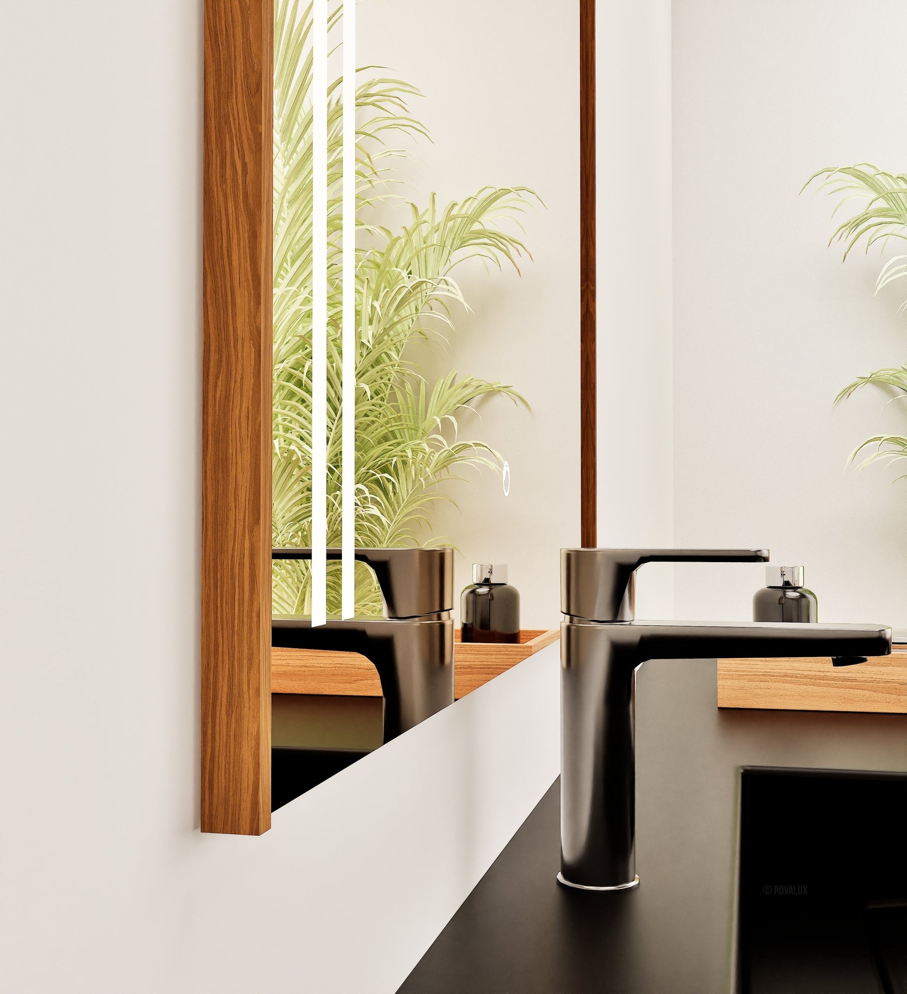 Fluvia Alto Mirror with Integrated LED Lighting - ROVALUX
