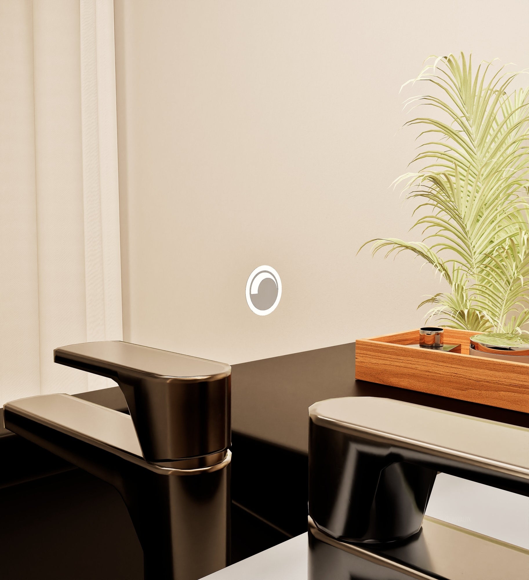 Fluvia Alto Mirror with Integrated LED Lighting - ROVALUX