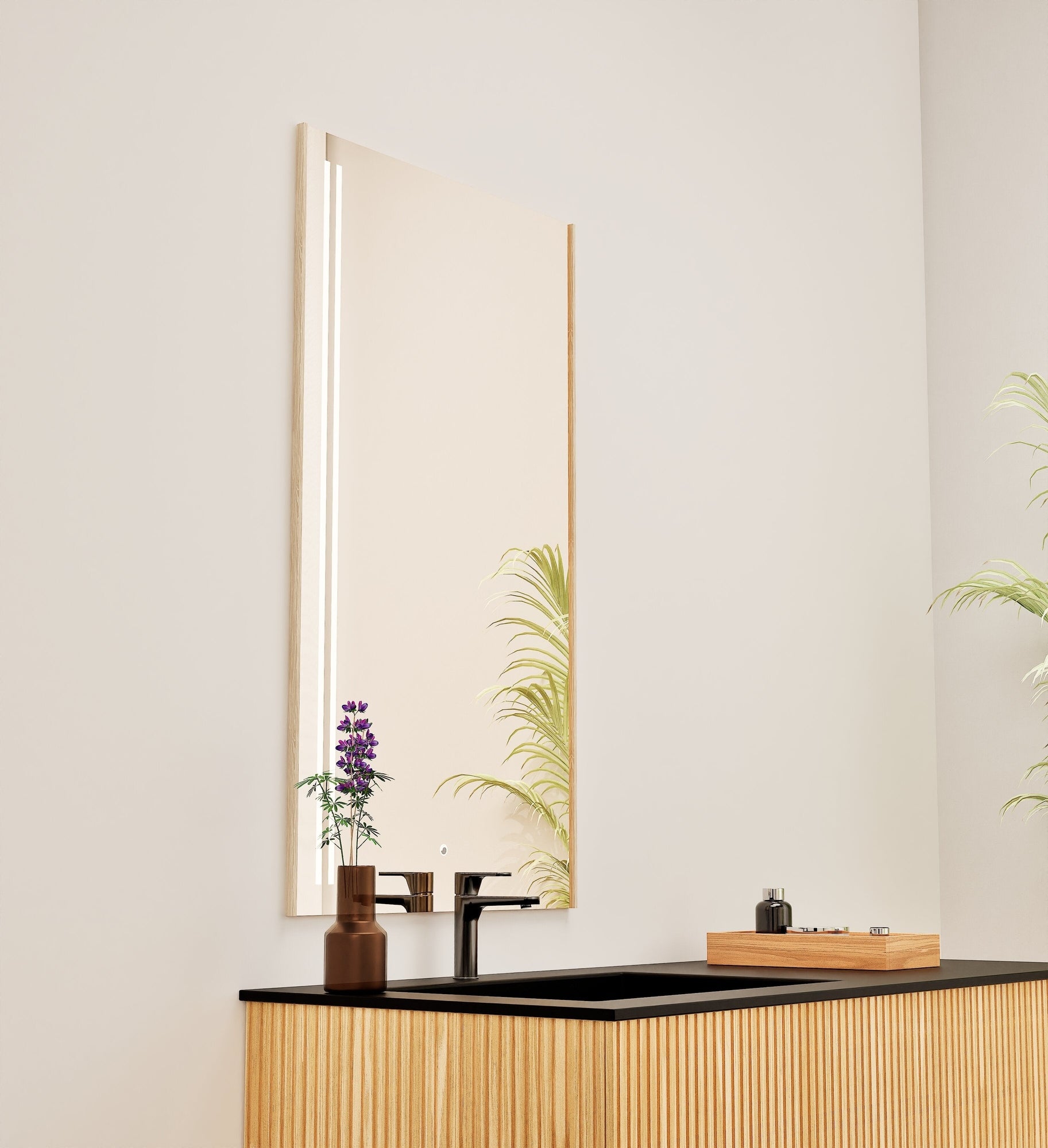 Fluvia Alto Mirror with Integrated LED Lighting - ROVALUX