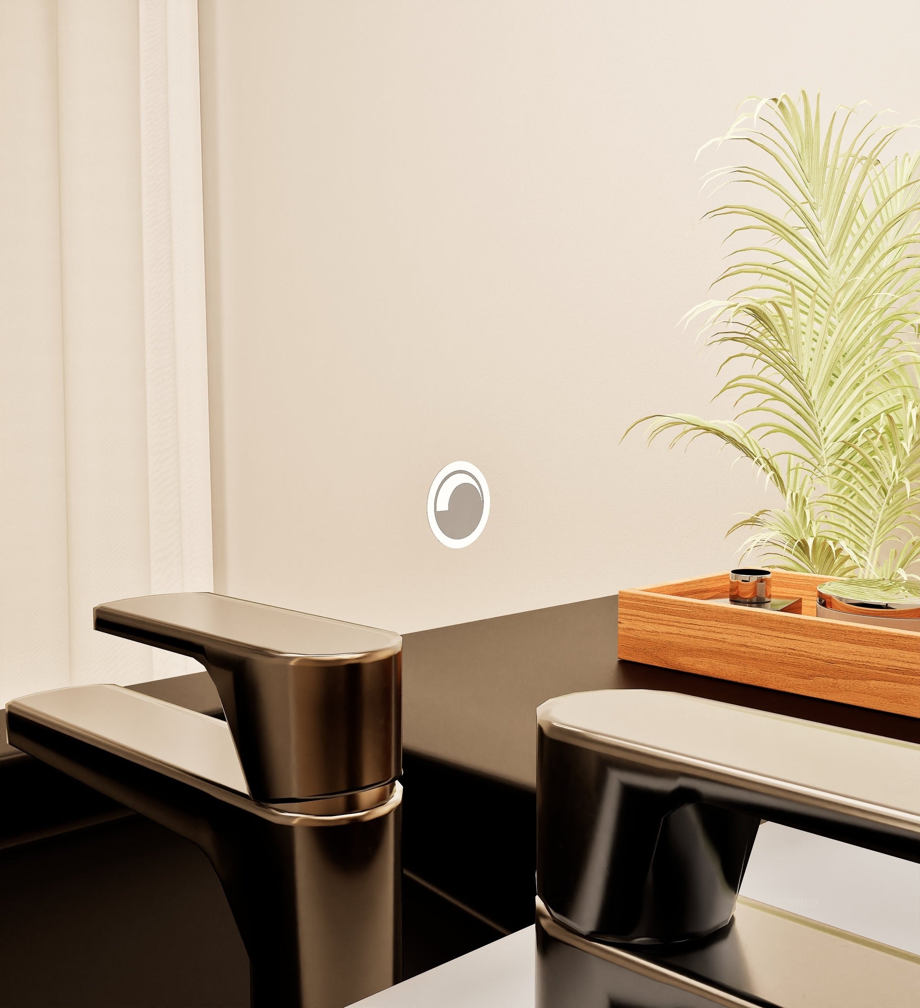 Fluvia Alto Mirror with Integrated LED Lighting - ROVALUX