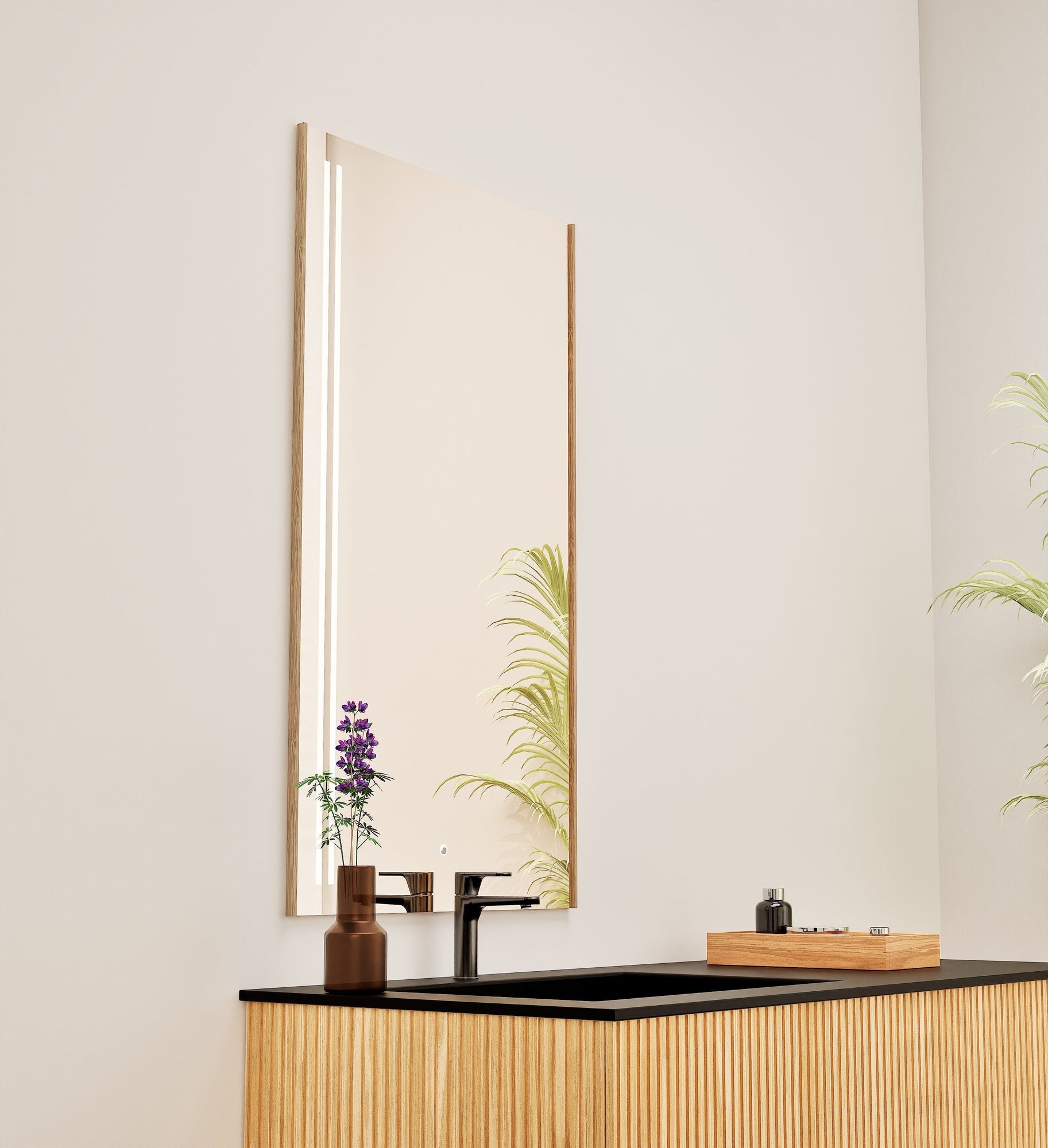 Fluvia Alto Mirror with Integrated LED Lighting - ROVALUX