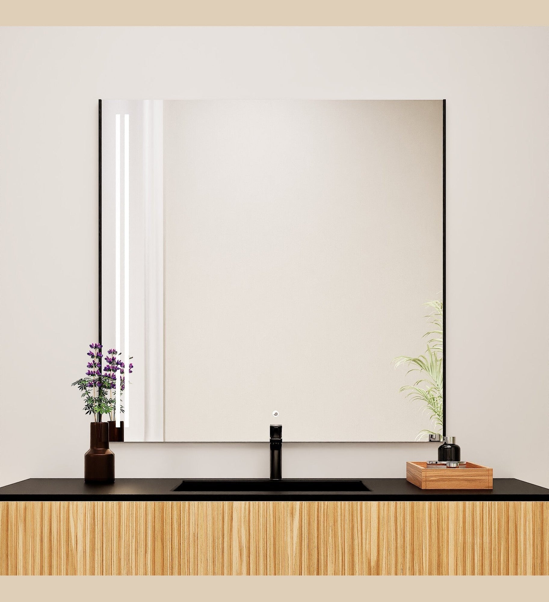 Fluvia QUADRO Mirror with Integrated LED Lighting - ROVALUX