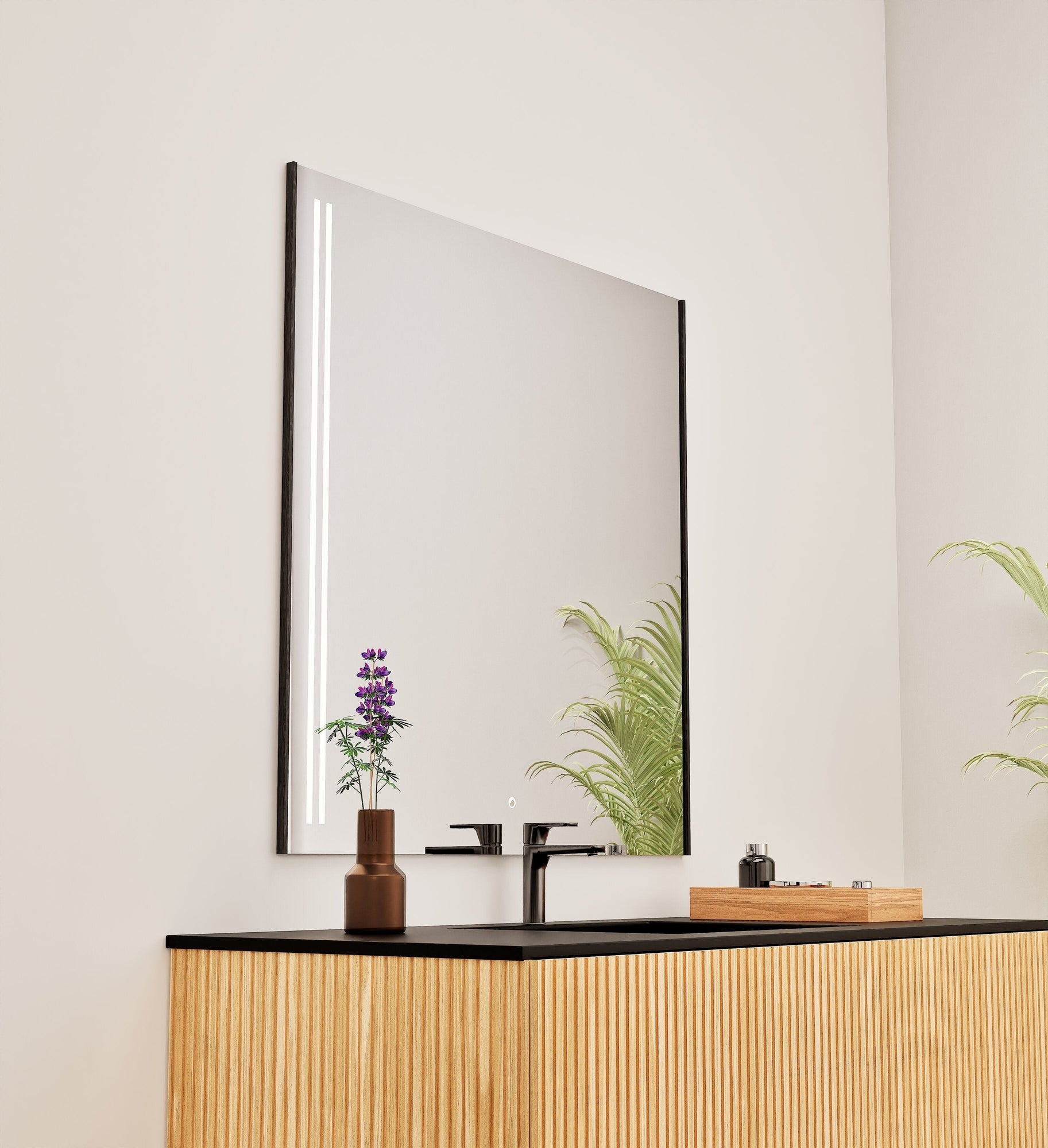 Fluvia QUADRO Mirror with Integrated LED Lighting - ROVALUX