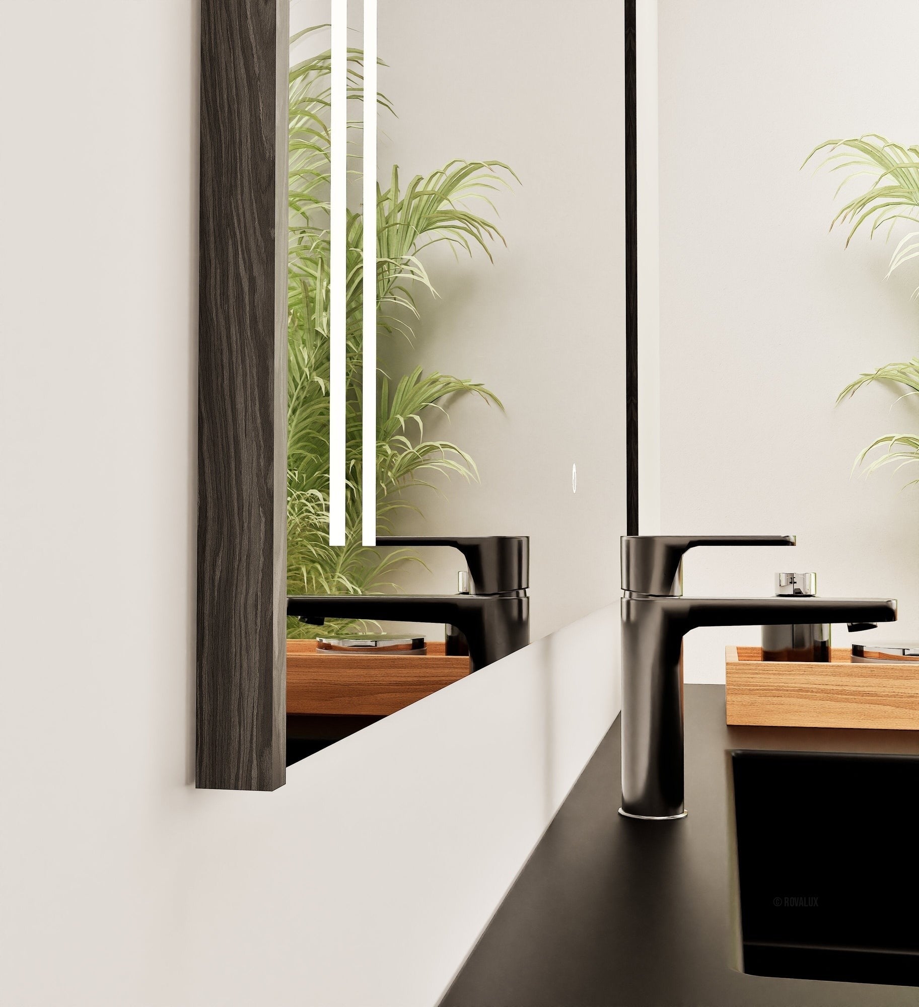 Fluvia QUADRO Mirror with Integrated LED Lighting - ROVALUX