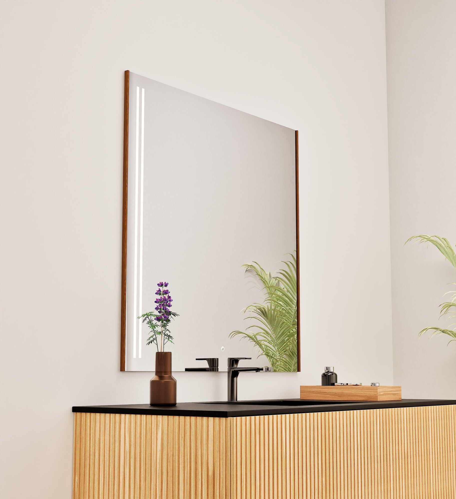 Fluvia QUADRO Mirror with Integrated LED Lighting - ROVALUX