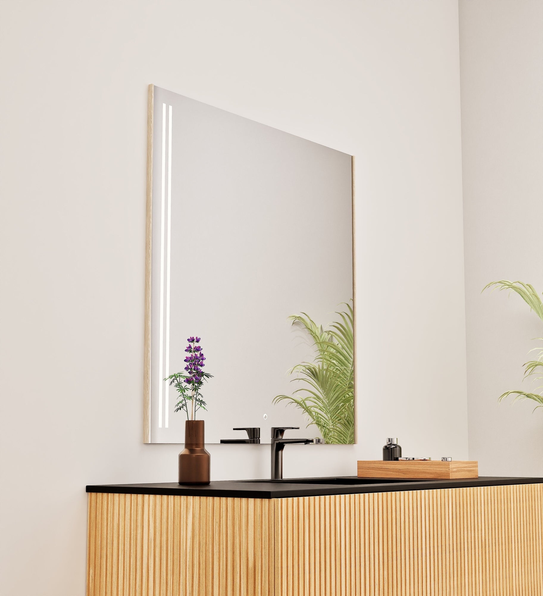 Fluvia QUADRO Mirror with Integrated LED Lighting - ROVALUX