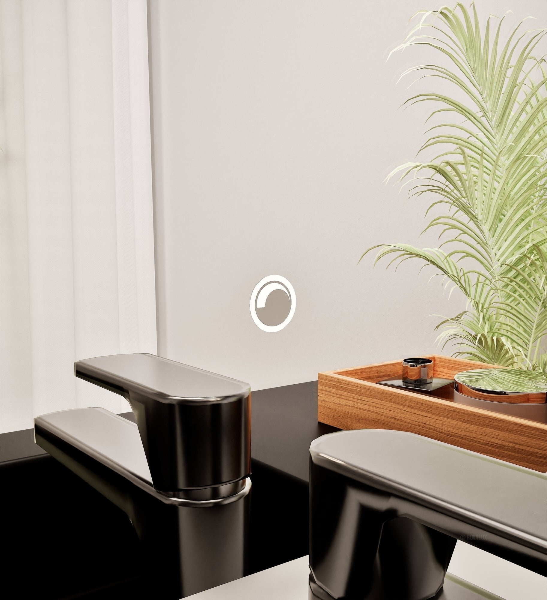 Fluvia QUADRO Mirror with Integrated LED Lighting - ROVALUX
