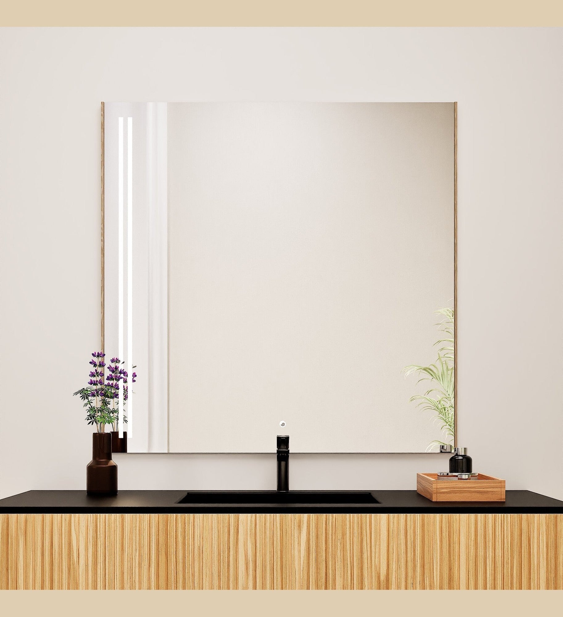 Fluvia QUADRO Mirror with Integrated LED Lighting - ROVALUX