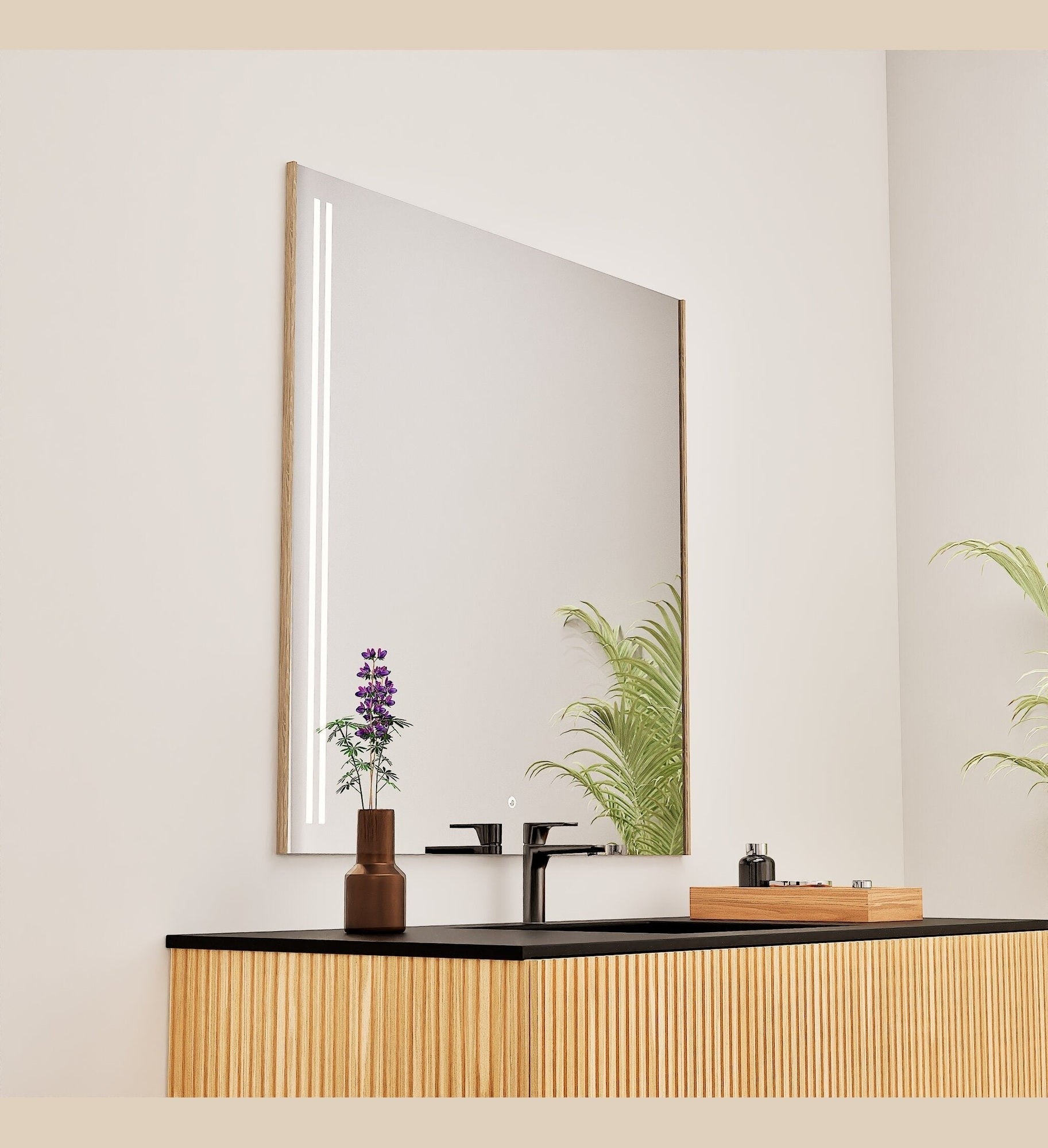 Fluvia QUADRO Mirror with Integrated LED Lighting - ROVALUX