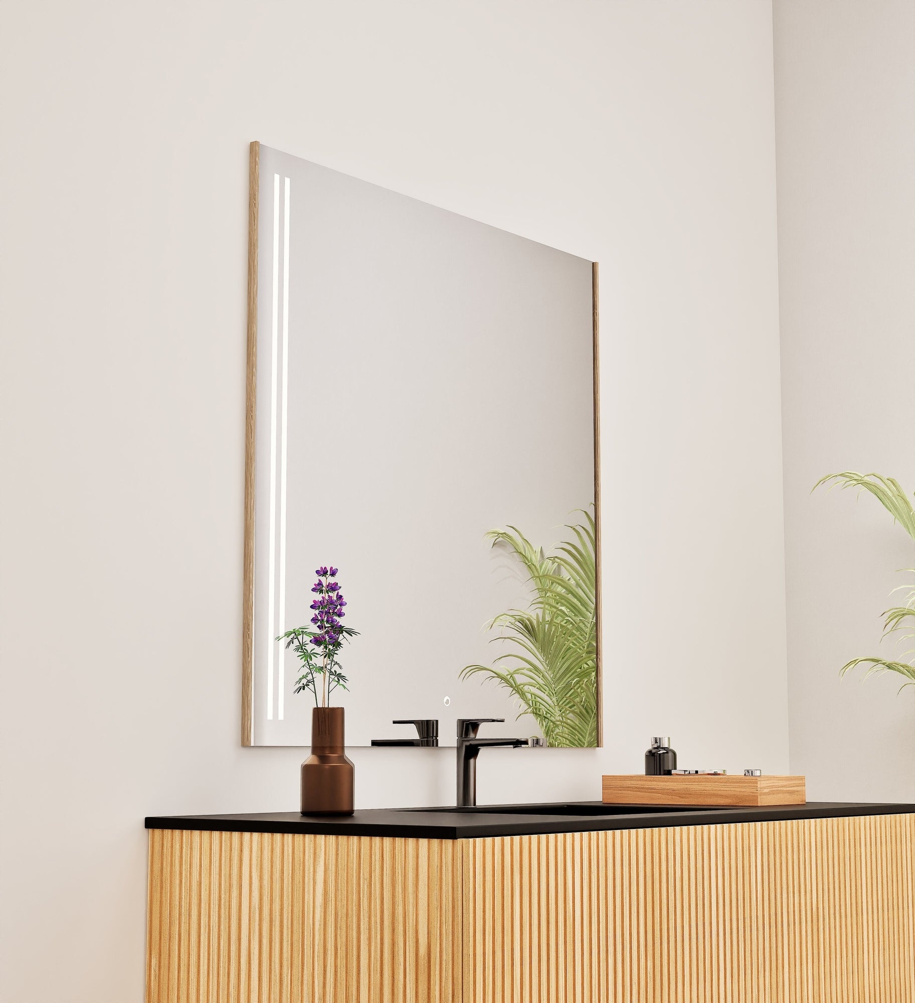 Fluvia QUADRO Mirror with Integrated LED Lighting - ROVALUX