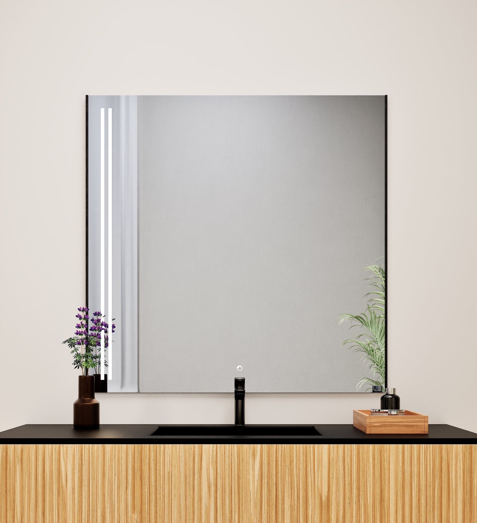 Fluvia QUADRO Mirror with Integrated LED Lighting - ROVALUX