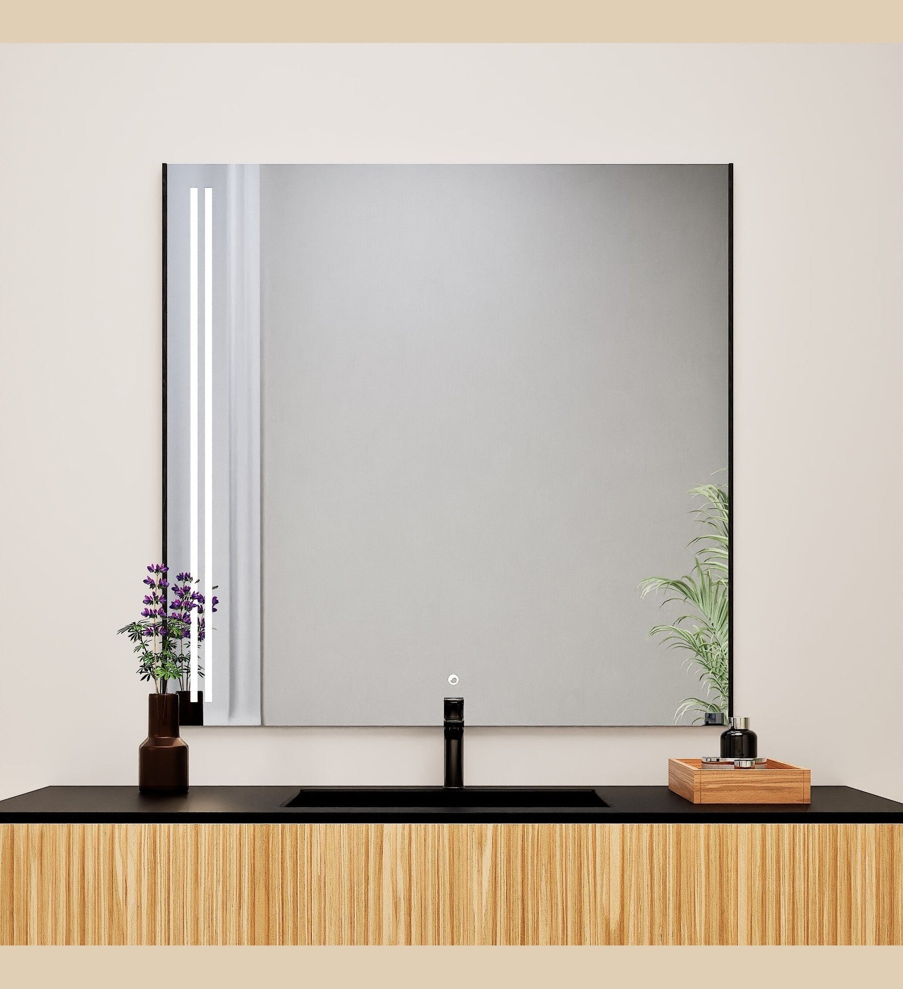 Fluvia QUADRO Mirror with Integrated LED Lighting - ROVALUX