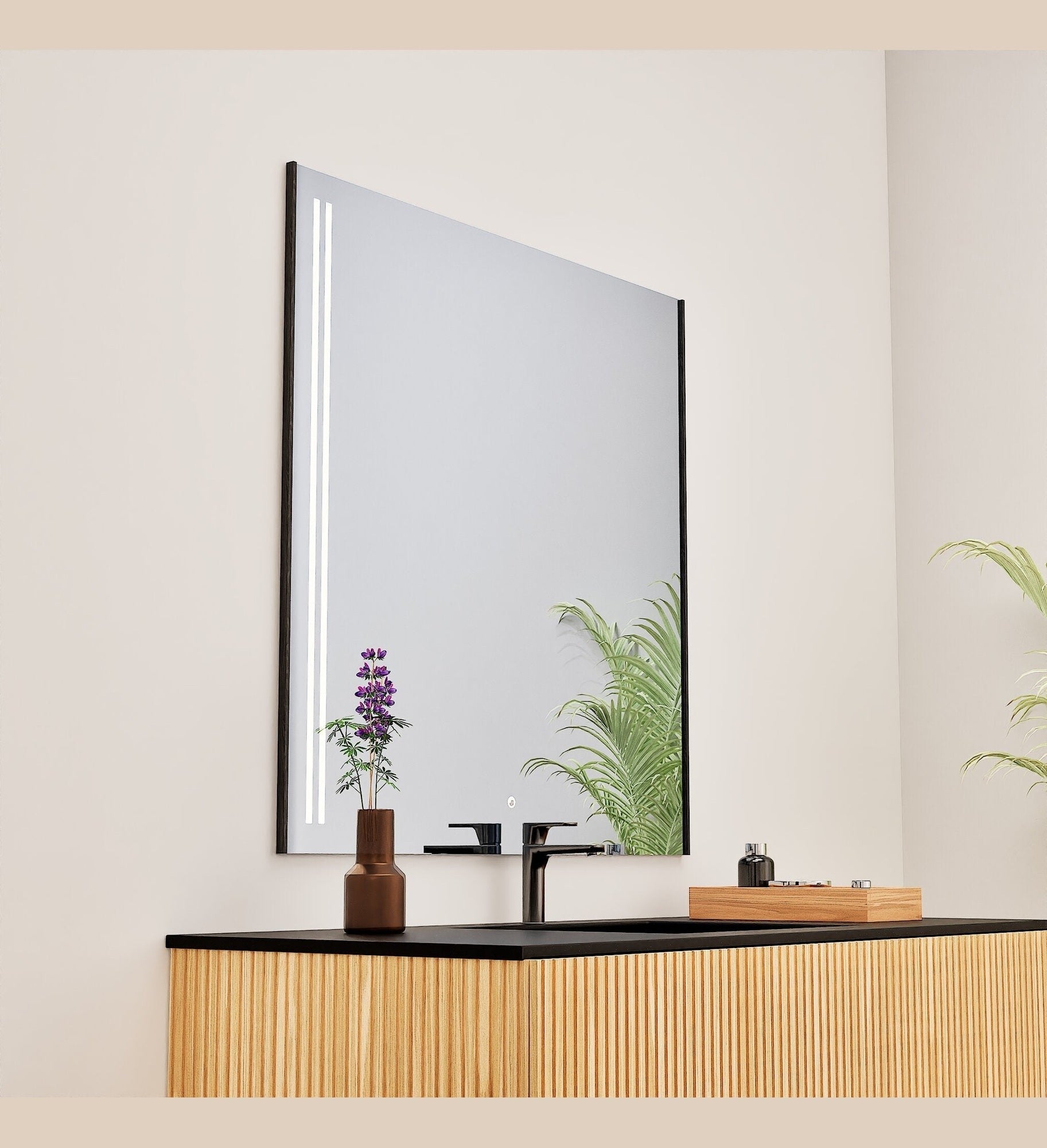 Fluvia QUADRO Mirror with Integrated LED Lighting - ROVALUX