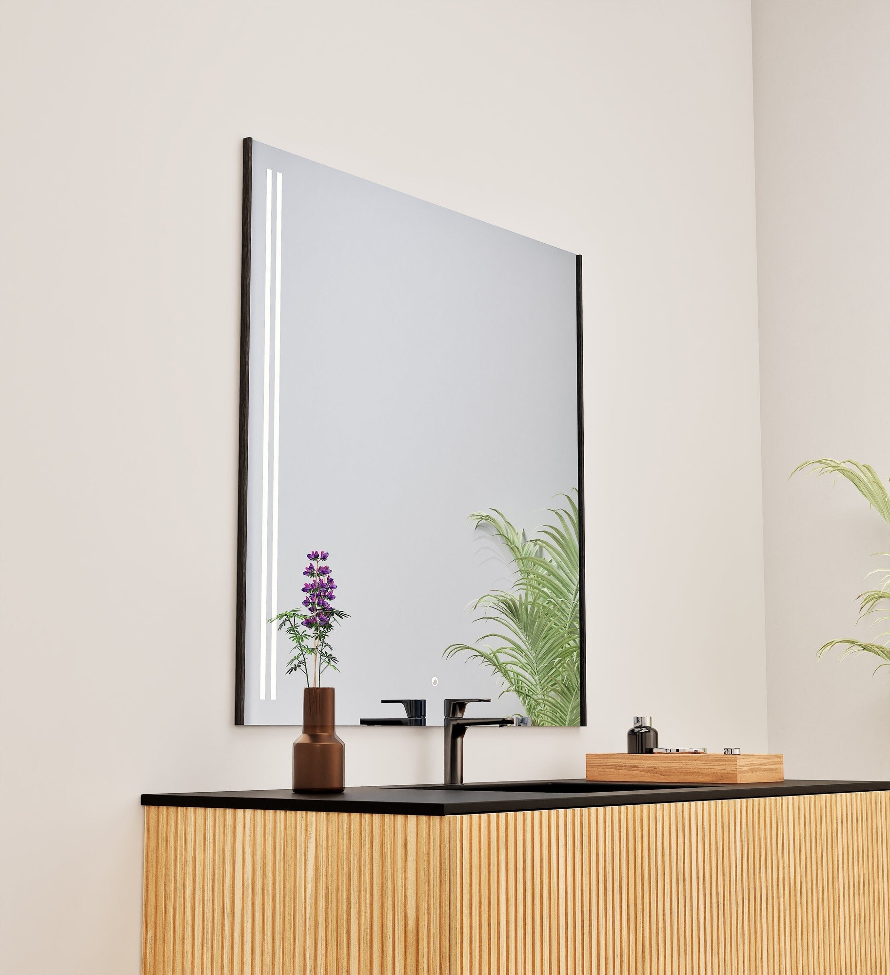 Fluvia QUADRO Mirror with Integrated LED Lighting - ROVALUX