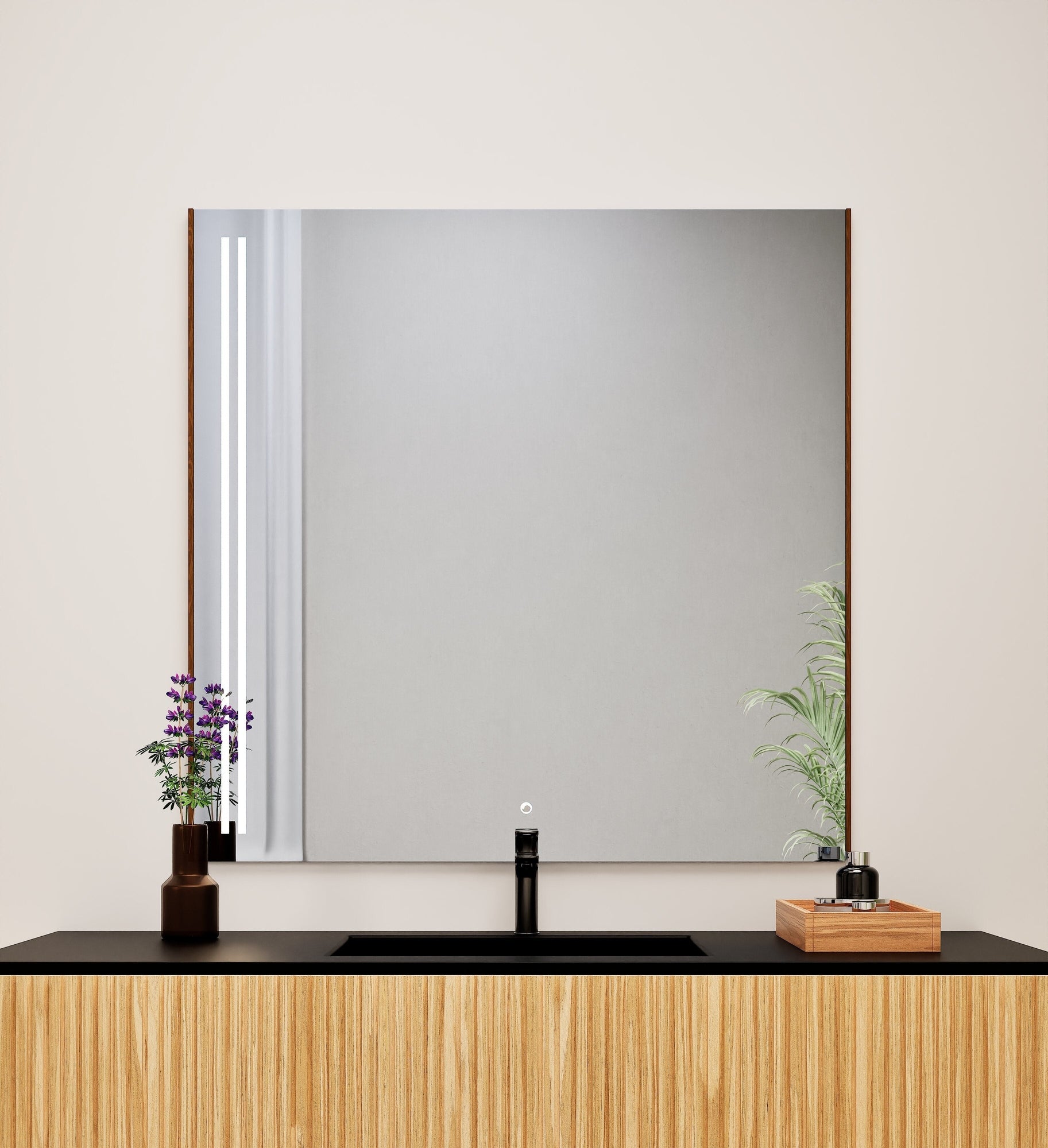 Fluvia QUADRO Mirror with Integrated LED Lighting - ROVALUX