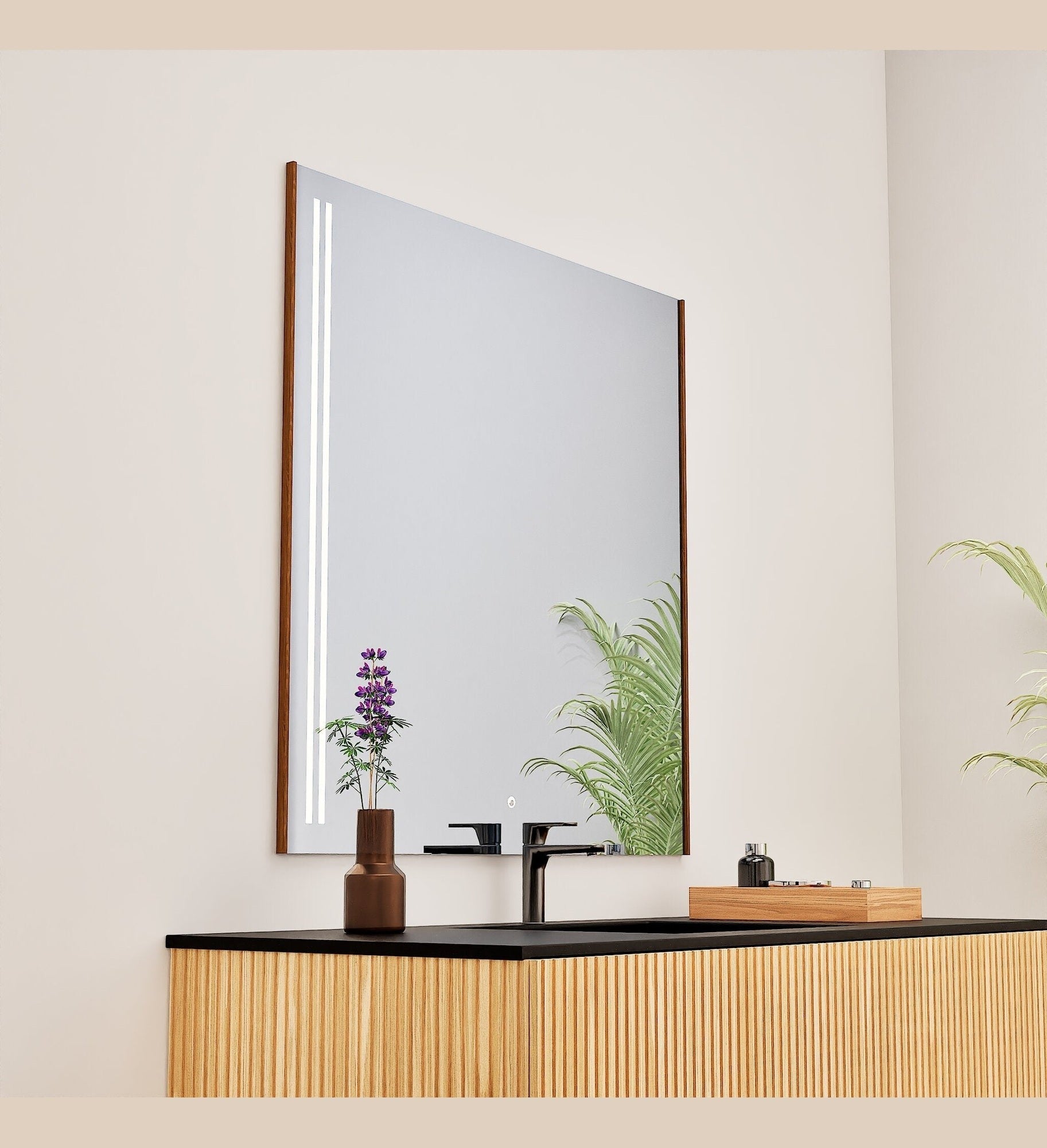 Fluvia QUADRO Mirror with Integrated LED Lighting - ROVALUX