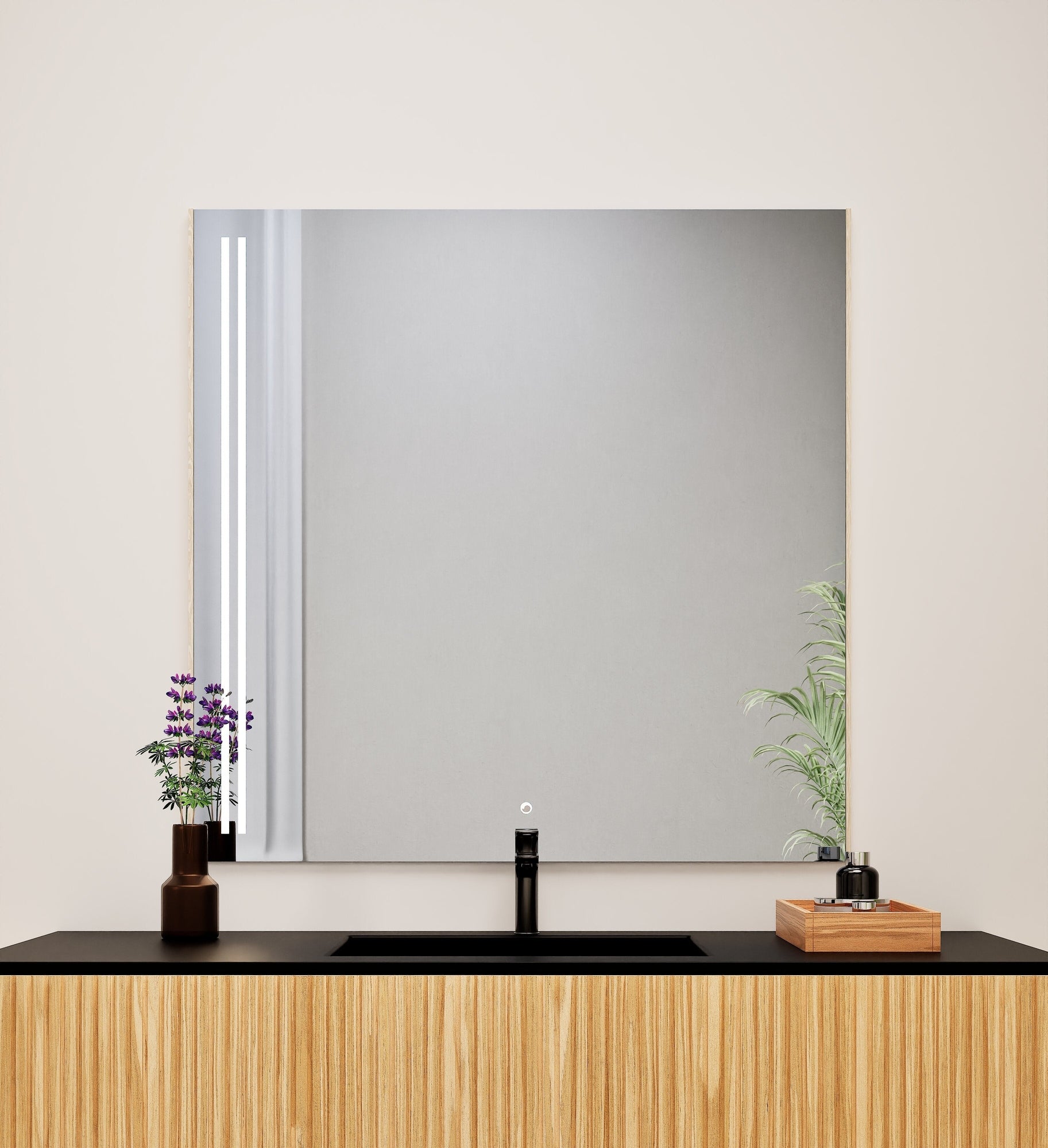 Fluvia QUADRO Mirror with Integrated LED Lighting - ROVALUX