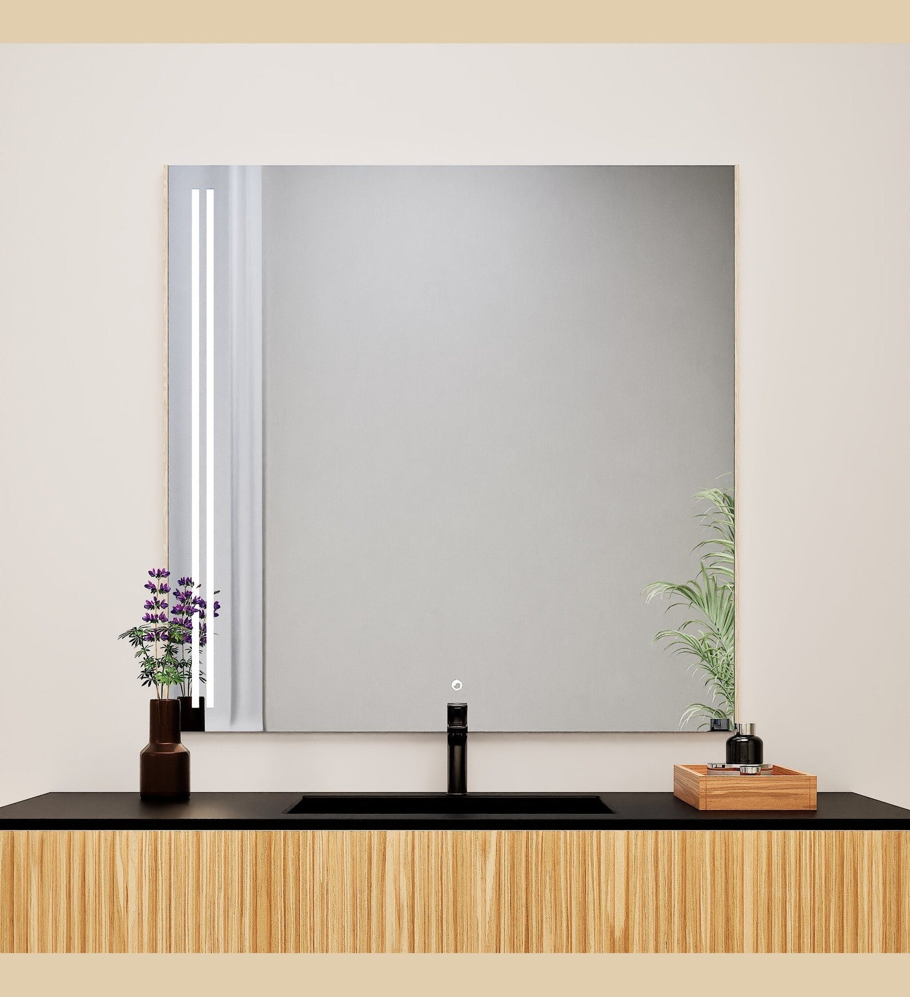 Fluvia QUADRO Mirror with Integrated LED Lighting - ROVALUX