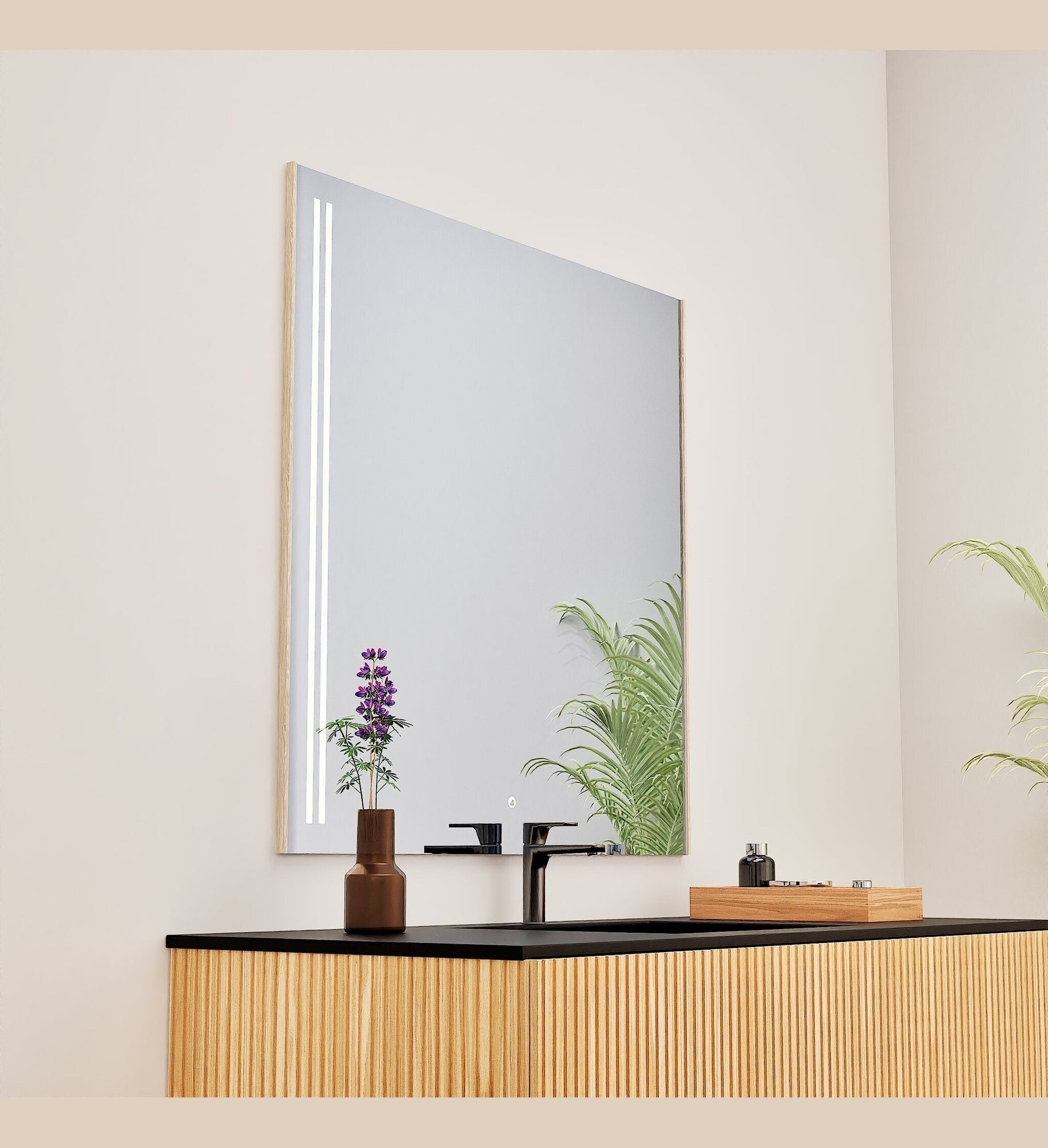 Fluvia QUADRO Mirror with Integrated LED Lighting - ROVALUX