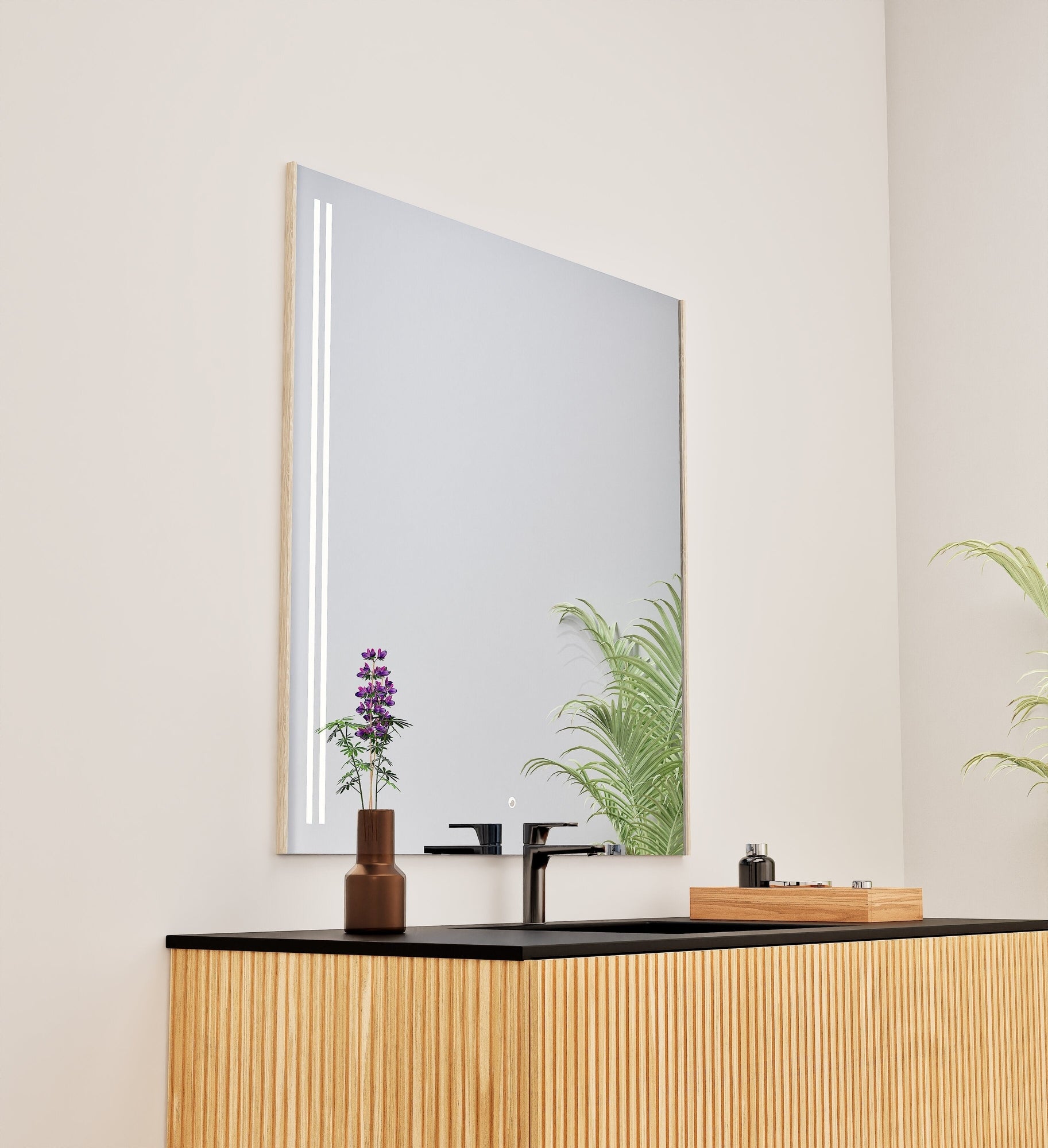Fluvia QUADRO Mirror with Integrated LED Lighting - ROVALUX