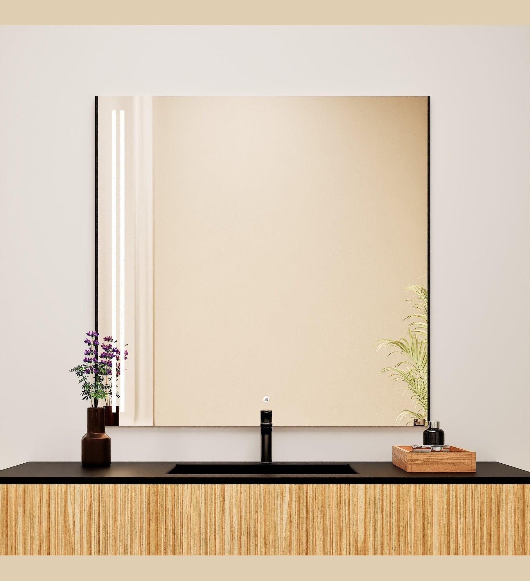 Fluvia QUADRO Mirror with Integrated LED Lighting - ROVALUX