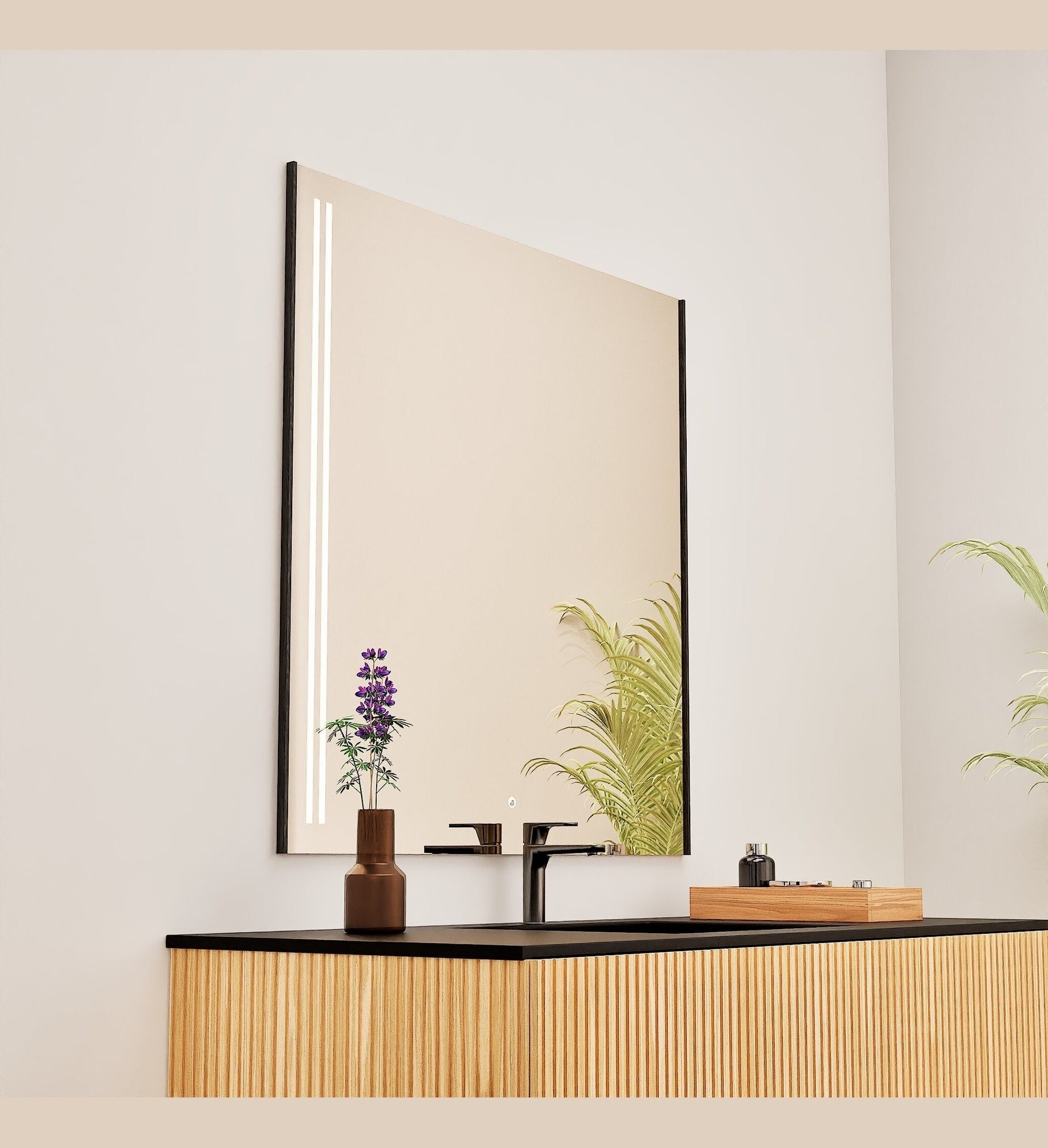Fluvia QUADRO Mirror with Integrated LED Lighting - ROVALUX