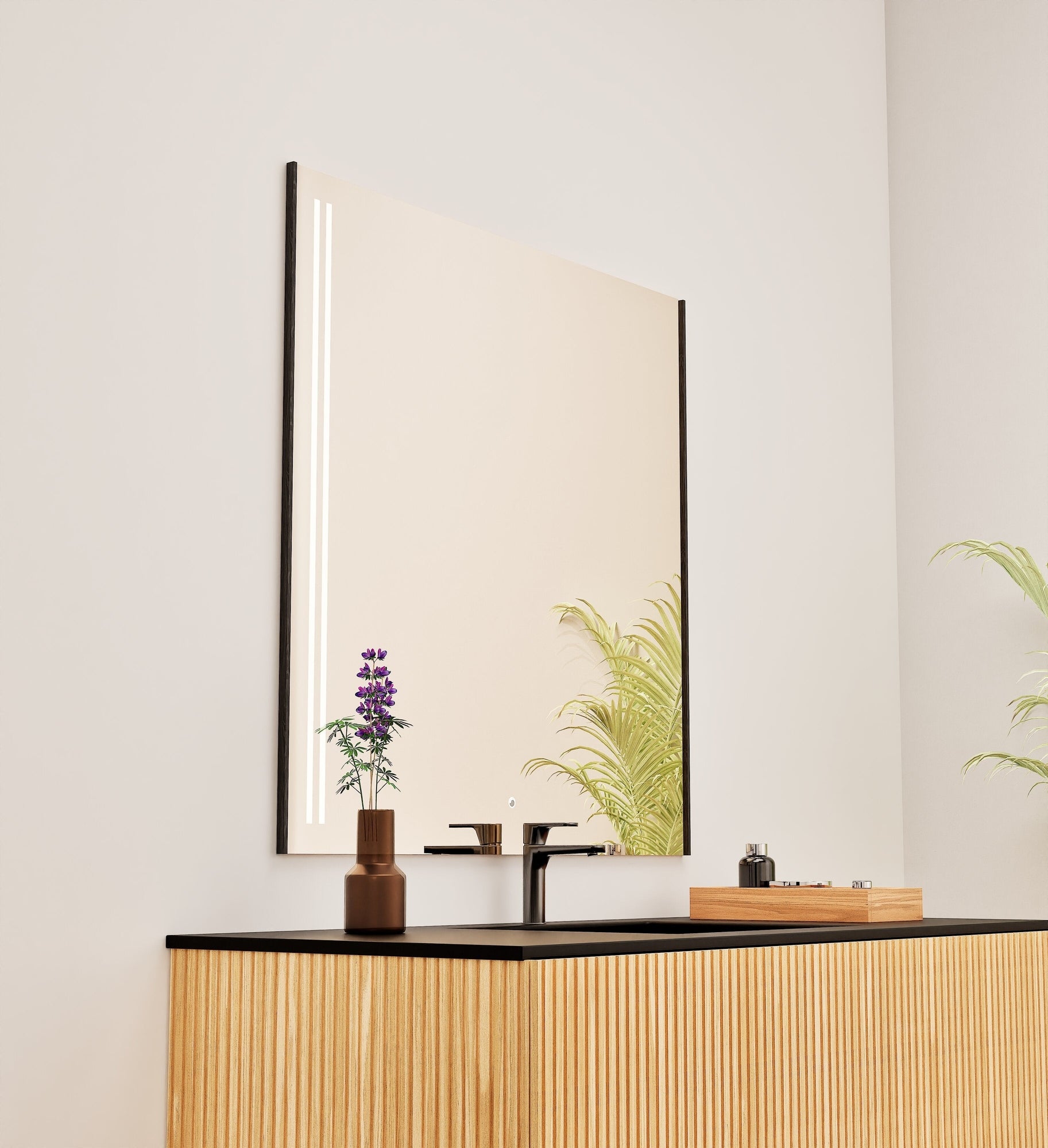 Fluvia QUADRO Mirror with Integrated LED Lighting - ROVALUX