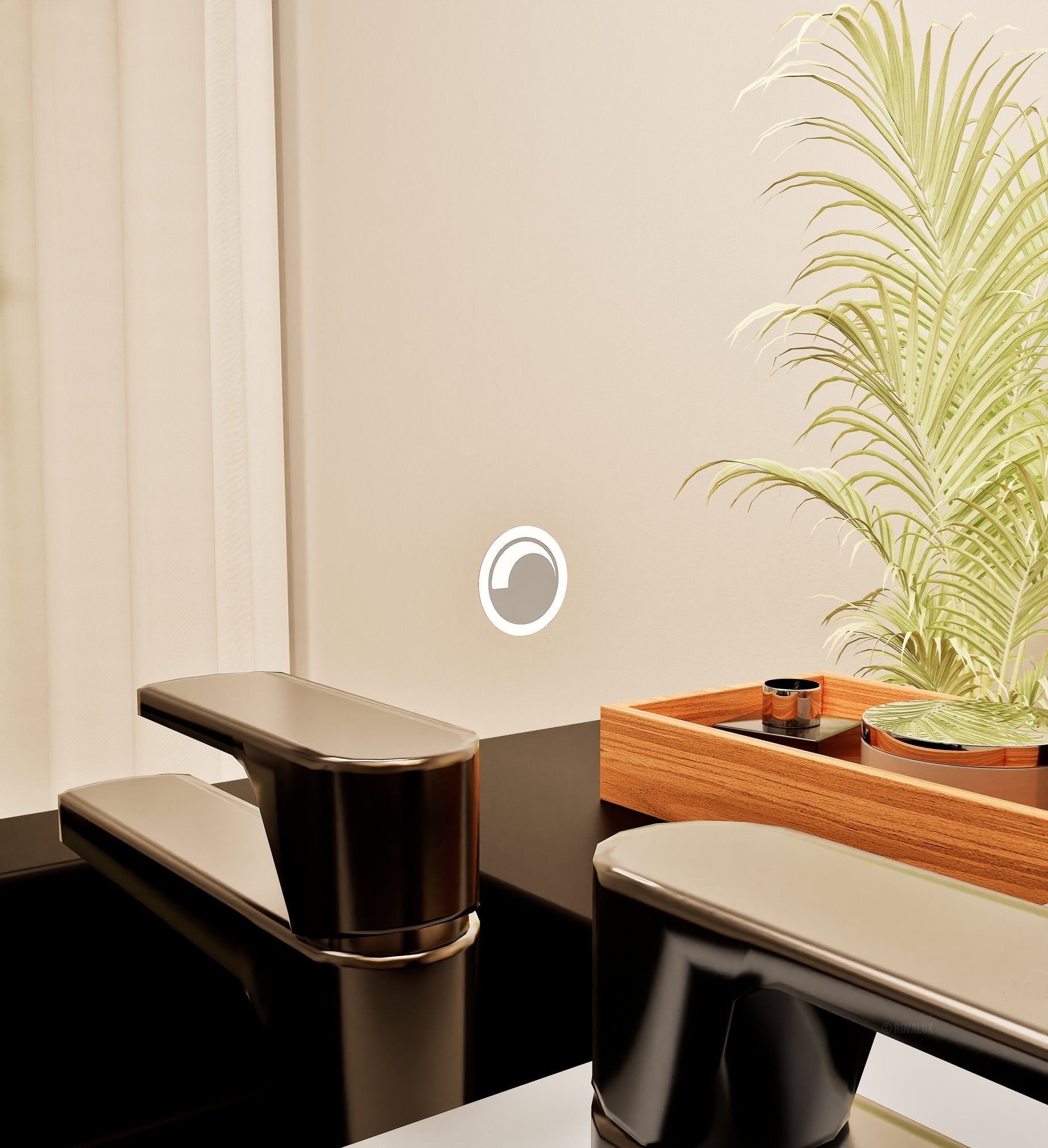 Fluvia QUADRO Mirror with Integrated LED Lighting - ROVALUX