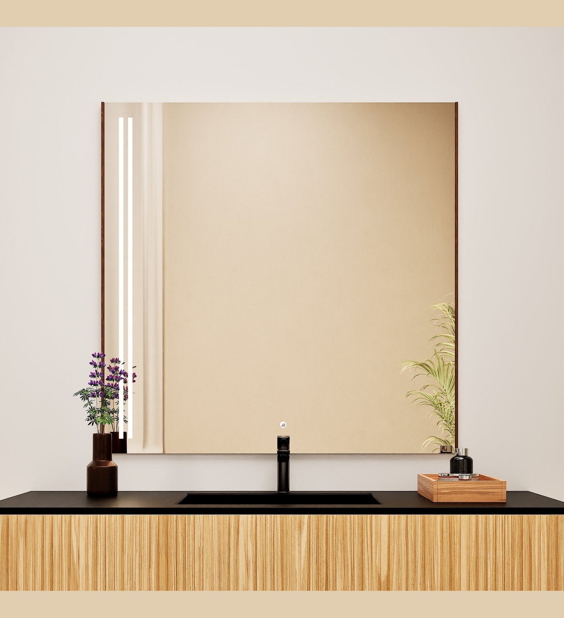 Fluvia QUADRO Mirror with Integrated LED Lighting - ROVALUX