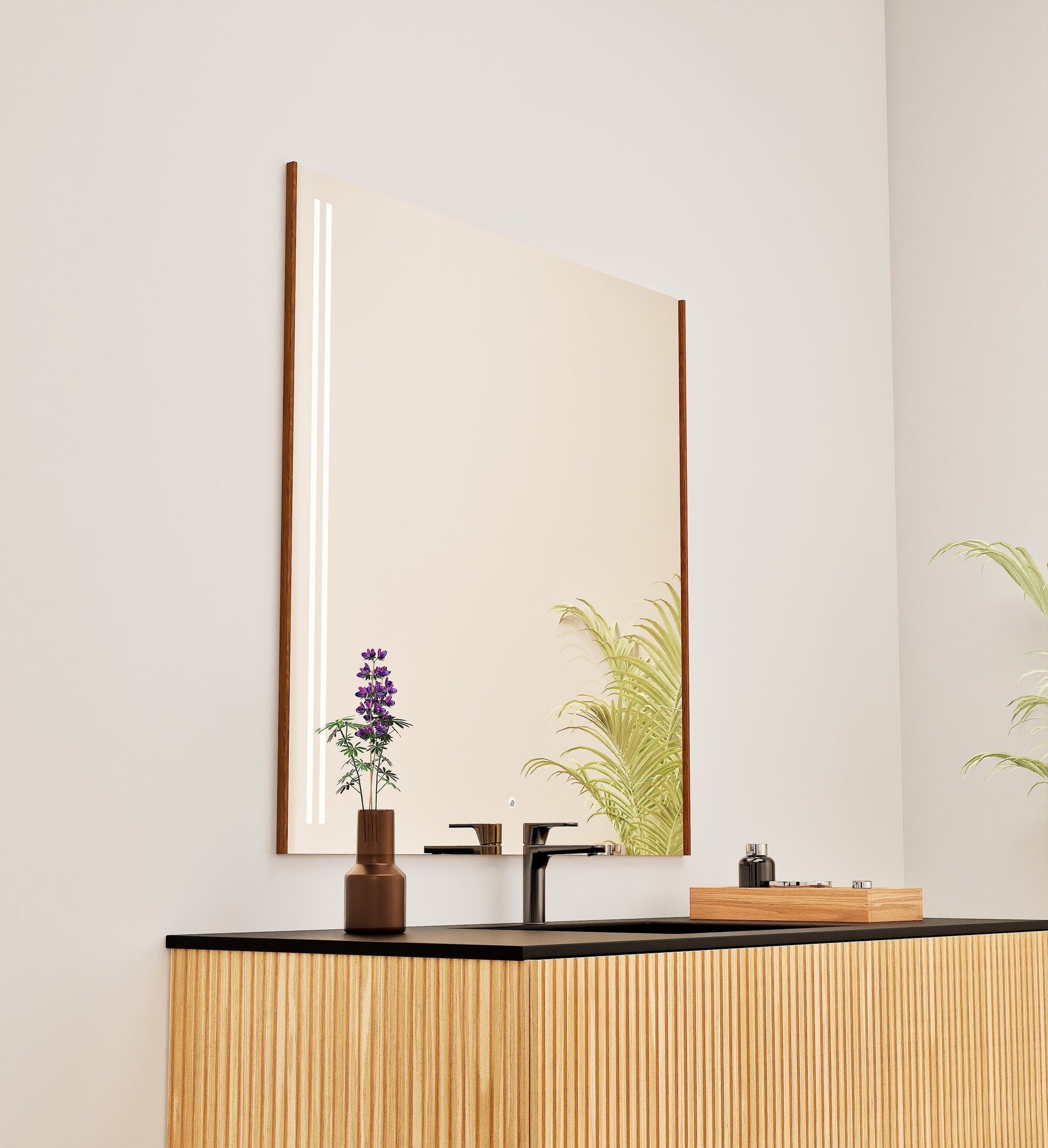 Fluvia QUADRO Mirror with Integrated LED Lighting - ROVALUX