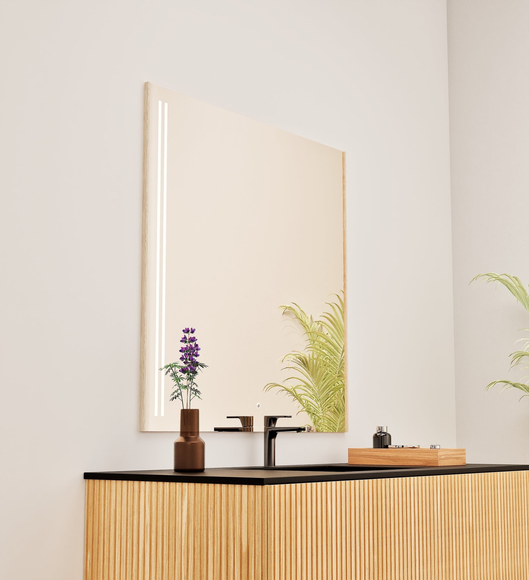 Fluvia QUADRO Mirror with Integrated LED Lighting - ROVALUX