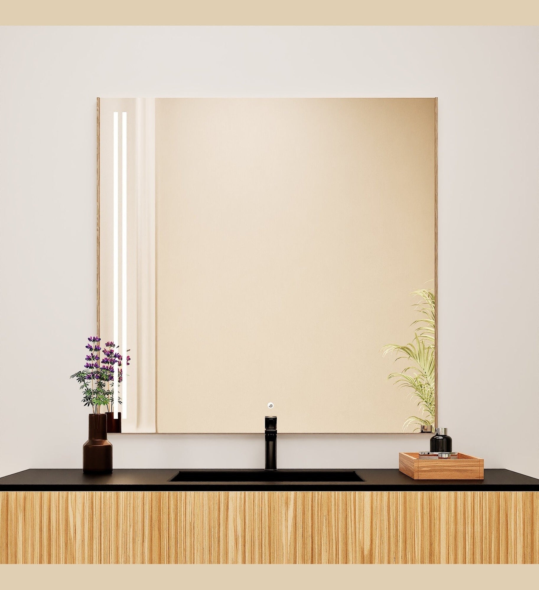 Fluvia QUADRO Mirror with Integrated LED Lighting - ROVALUX