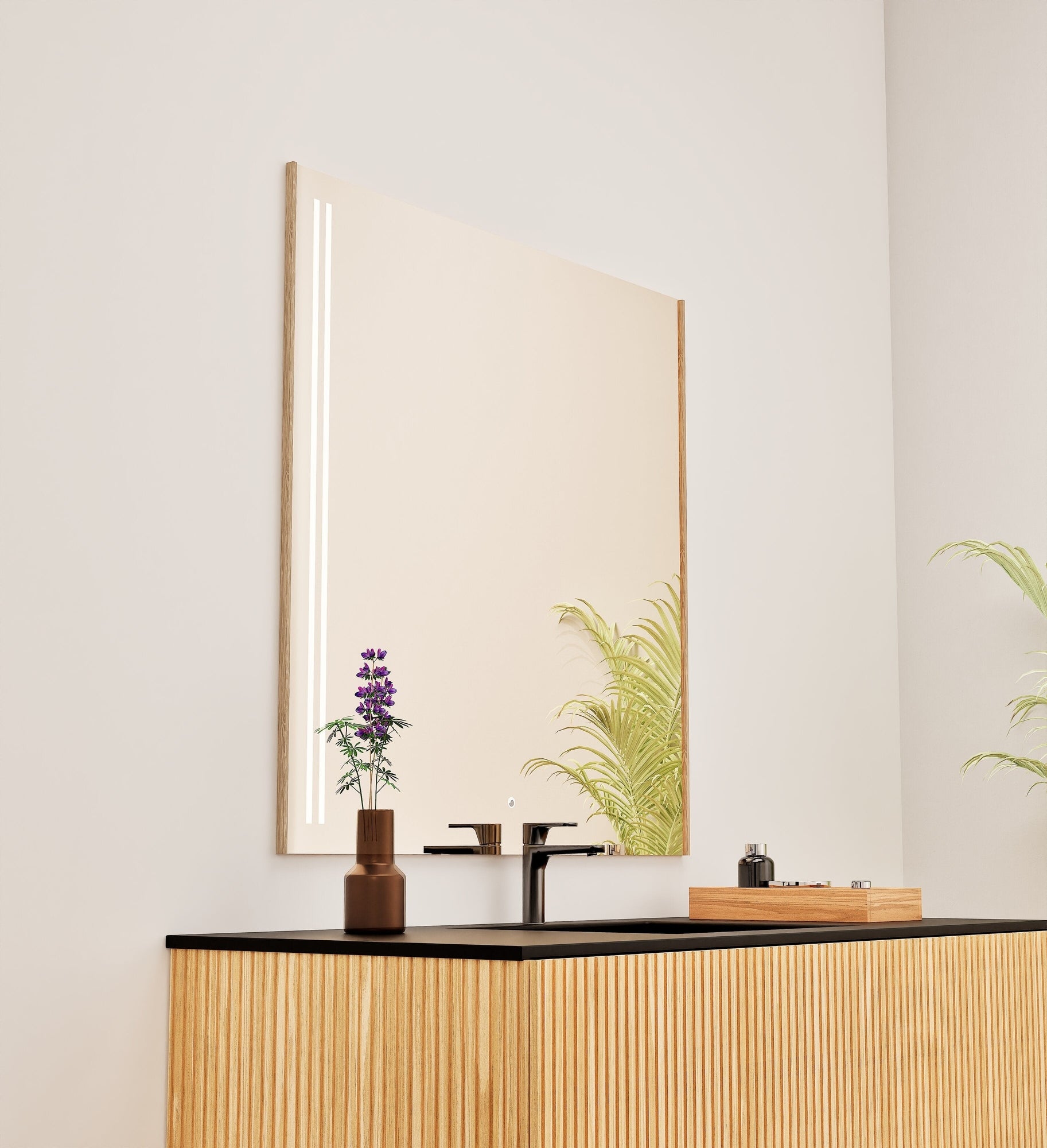 Fluvia QUADRO Mirror with Integrated LED Lighting - ROVALUX
