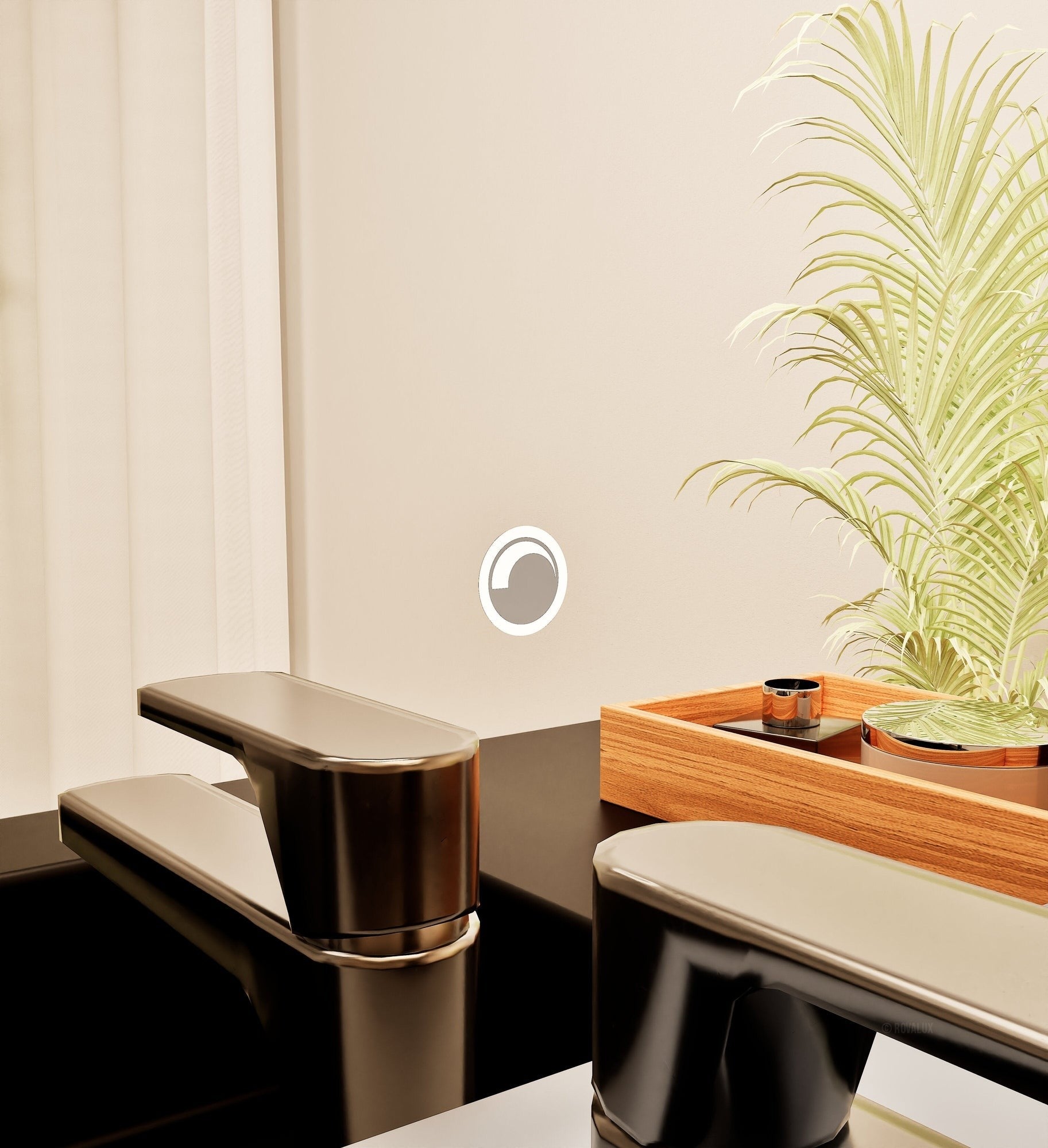 Fluvia QUADRO Mirror with Integrated LED Lighting - ROVALUX