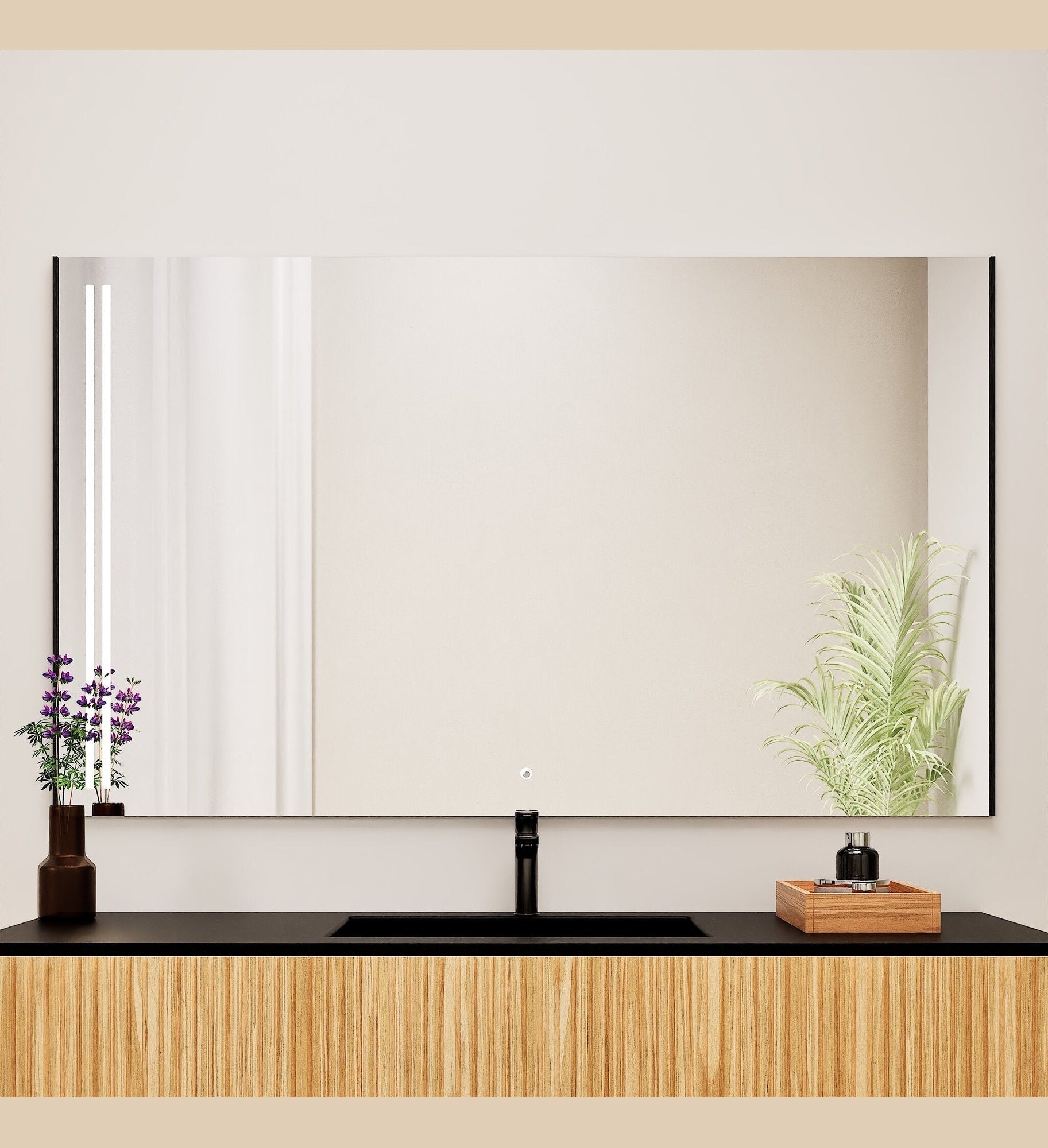 Fluvia RECTO Mirror with Integrated LED Lighting - ROVALUX