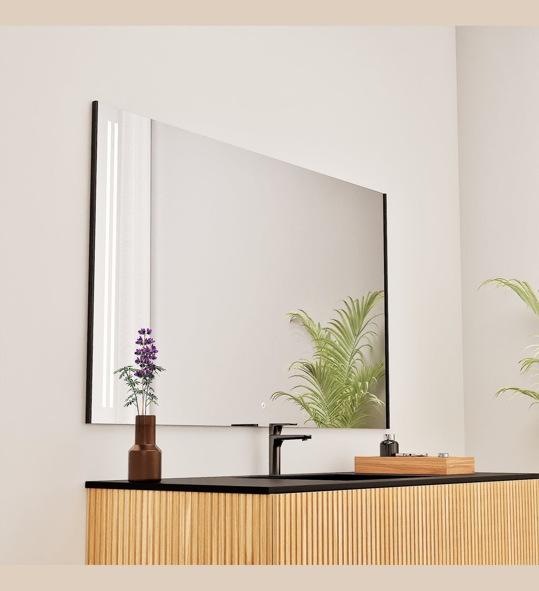 Fluvia RECTO Mirror with Integrated LED Lighting - ROVALUX