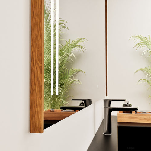 Fluvia RECTO Mirror with Integrated LED Lighting - ROVALUX
