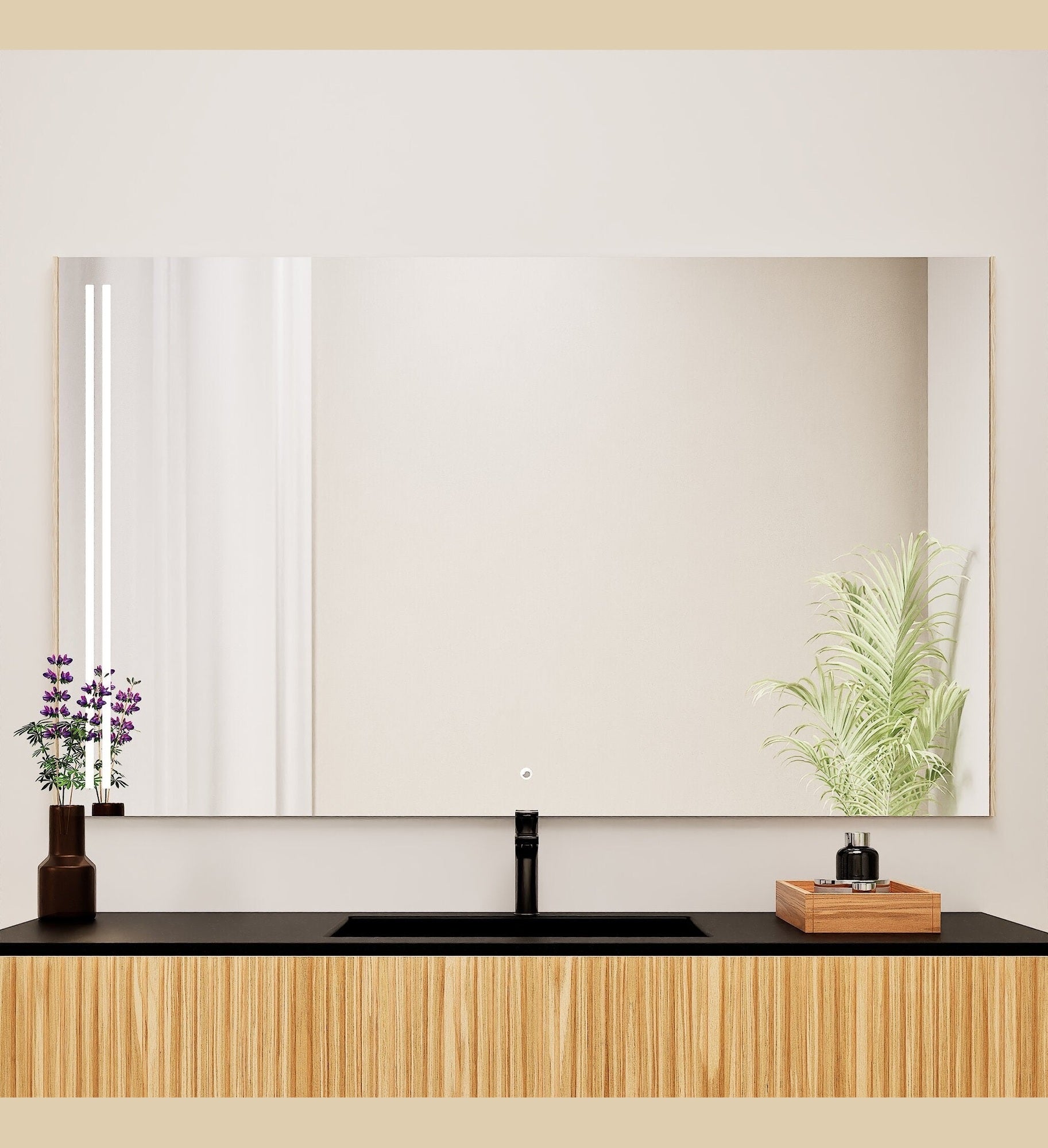Fluvia RECTO Mirror with Integrated LED Lighting - ROVALUX