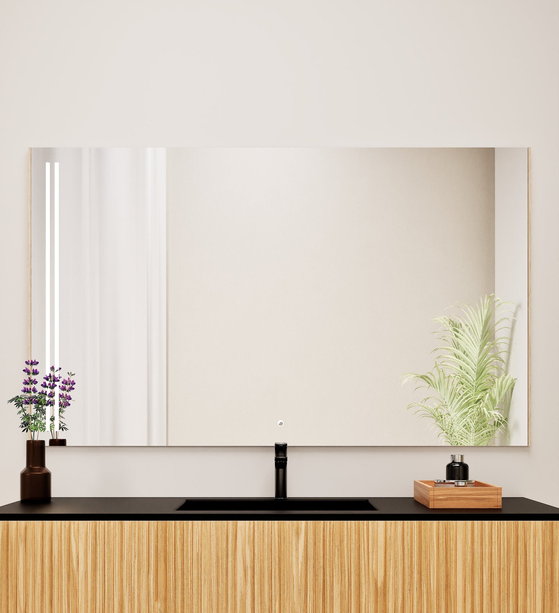 Fluvia RECTO Mirror with Integrated LED Lighting - ROVALUX