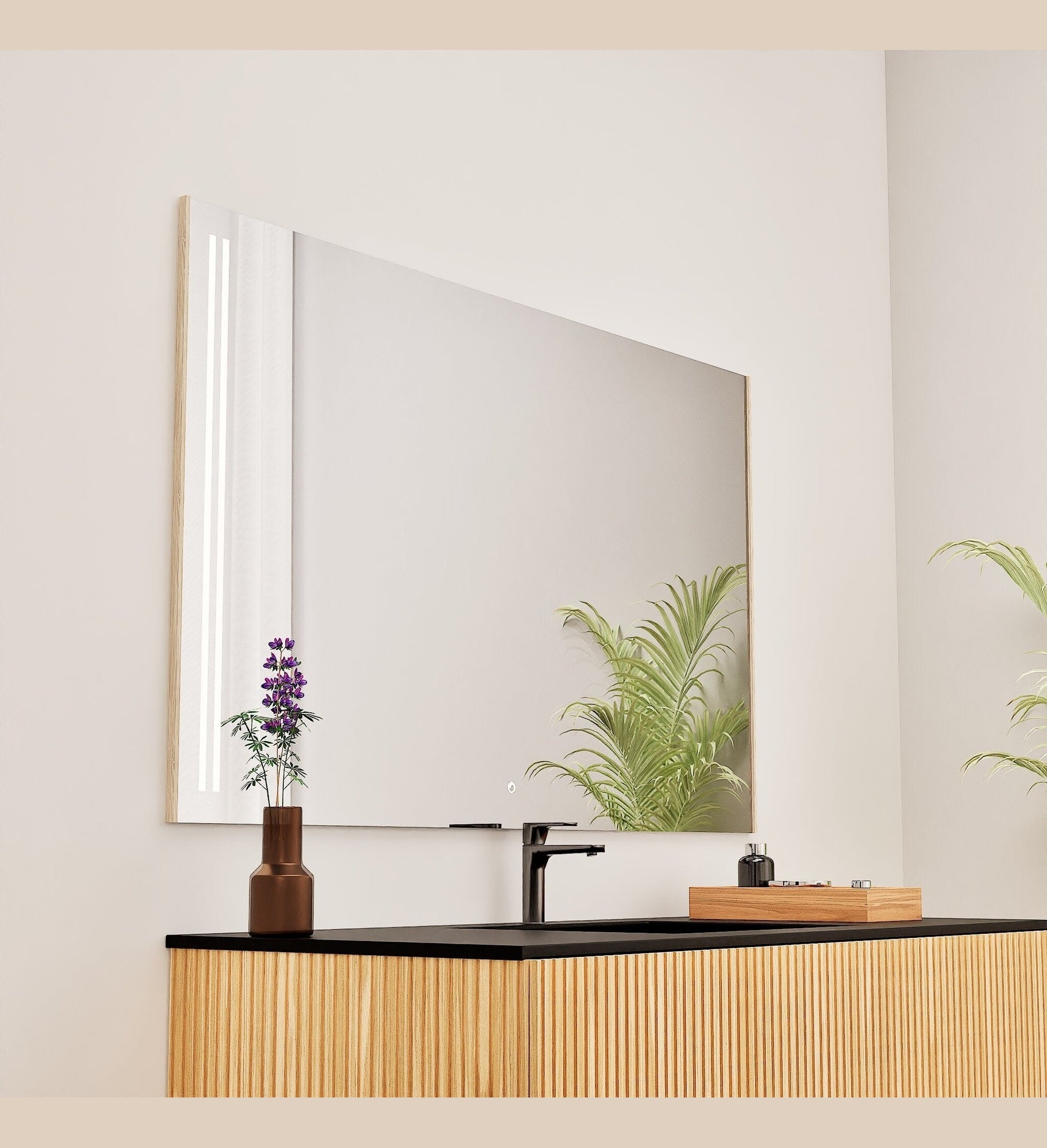 Fluvia RECTO Mirror with Integrated LED Lighting - ROVALUX