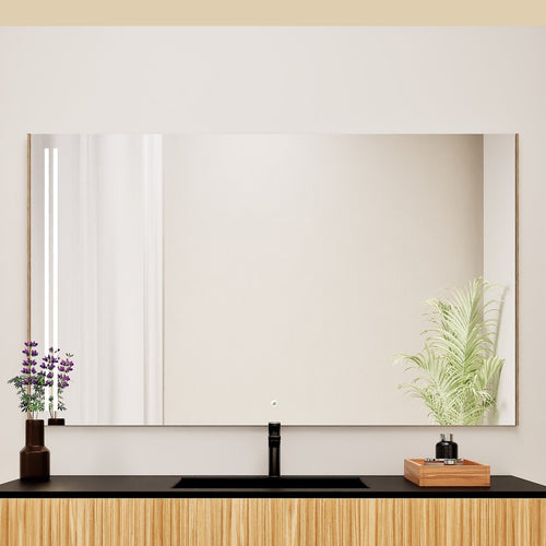 Fluvia RECTO Mirror with Integrated LED Lighting - ROVALUX