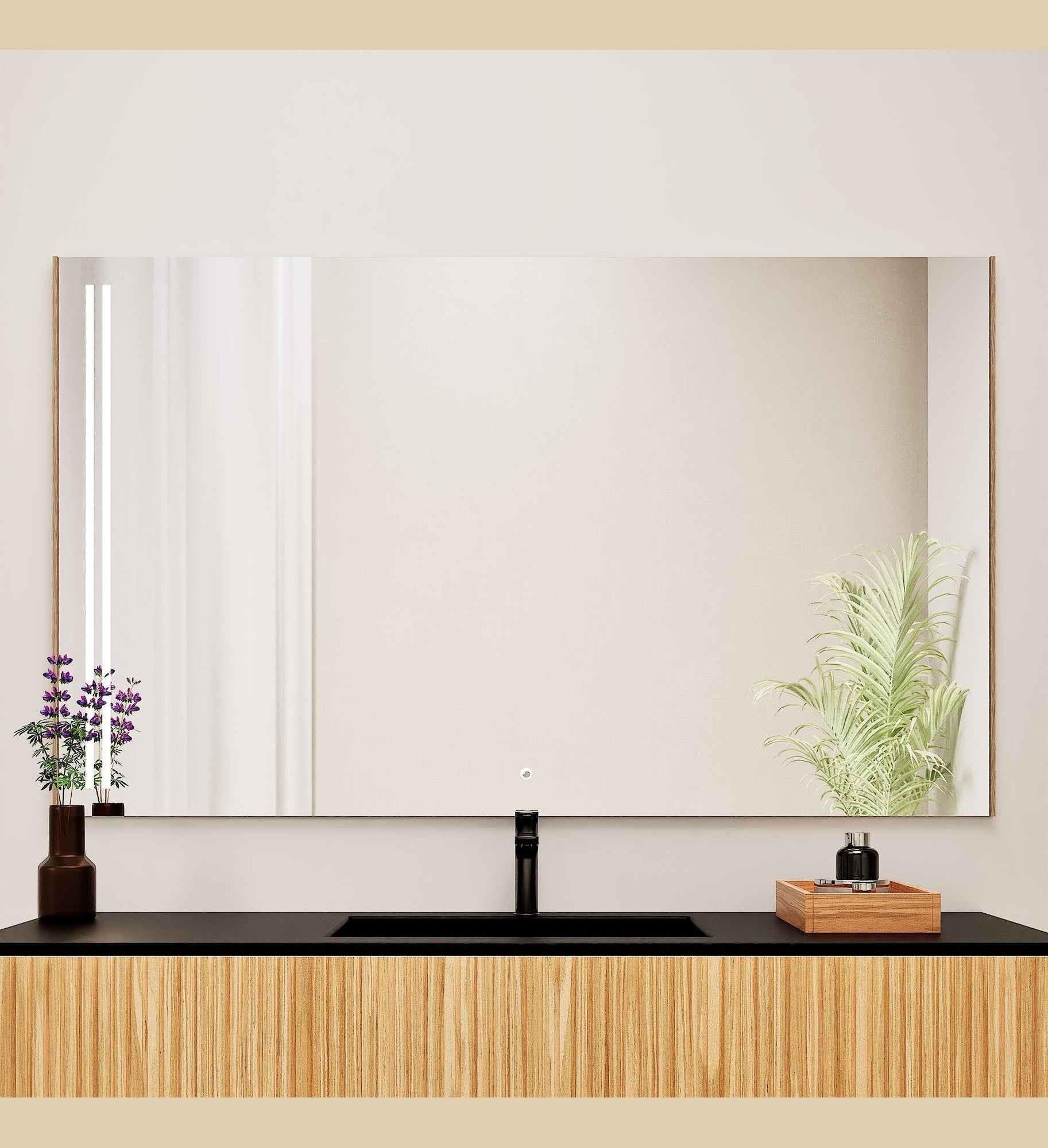 Fluvia RECTO Mirror with Integrated LED Lighting - ROVALUX