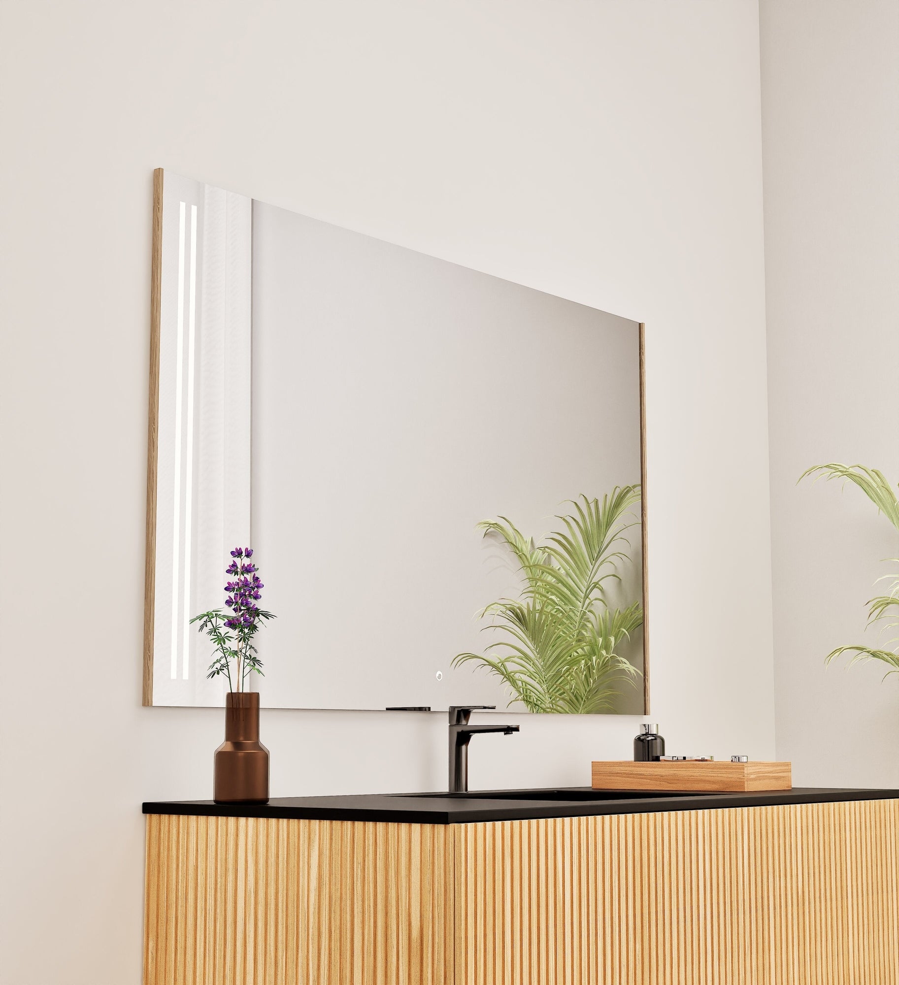 Fluvia RECTO Mirror with Integrated LED Lighting - ROVALUX