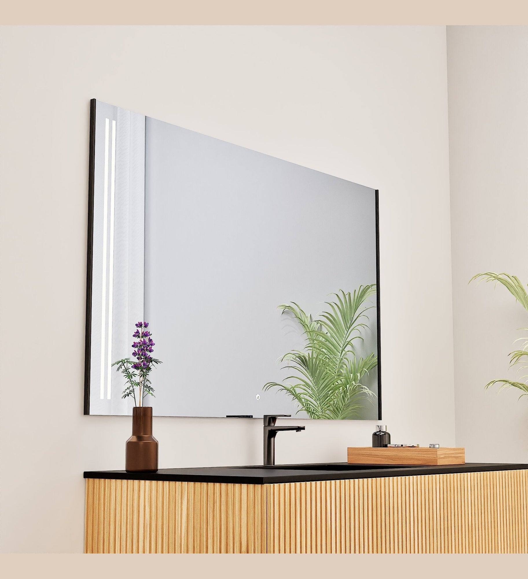 Fluvia RECTO Mirror with Integrated LED Lighting - ROVALUX