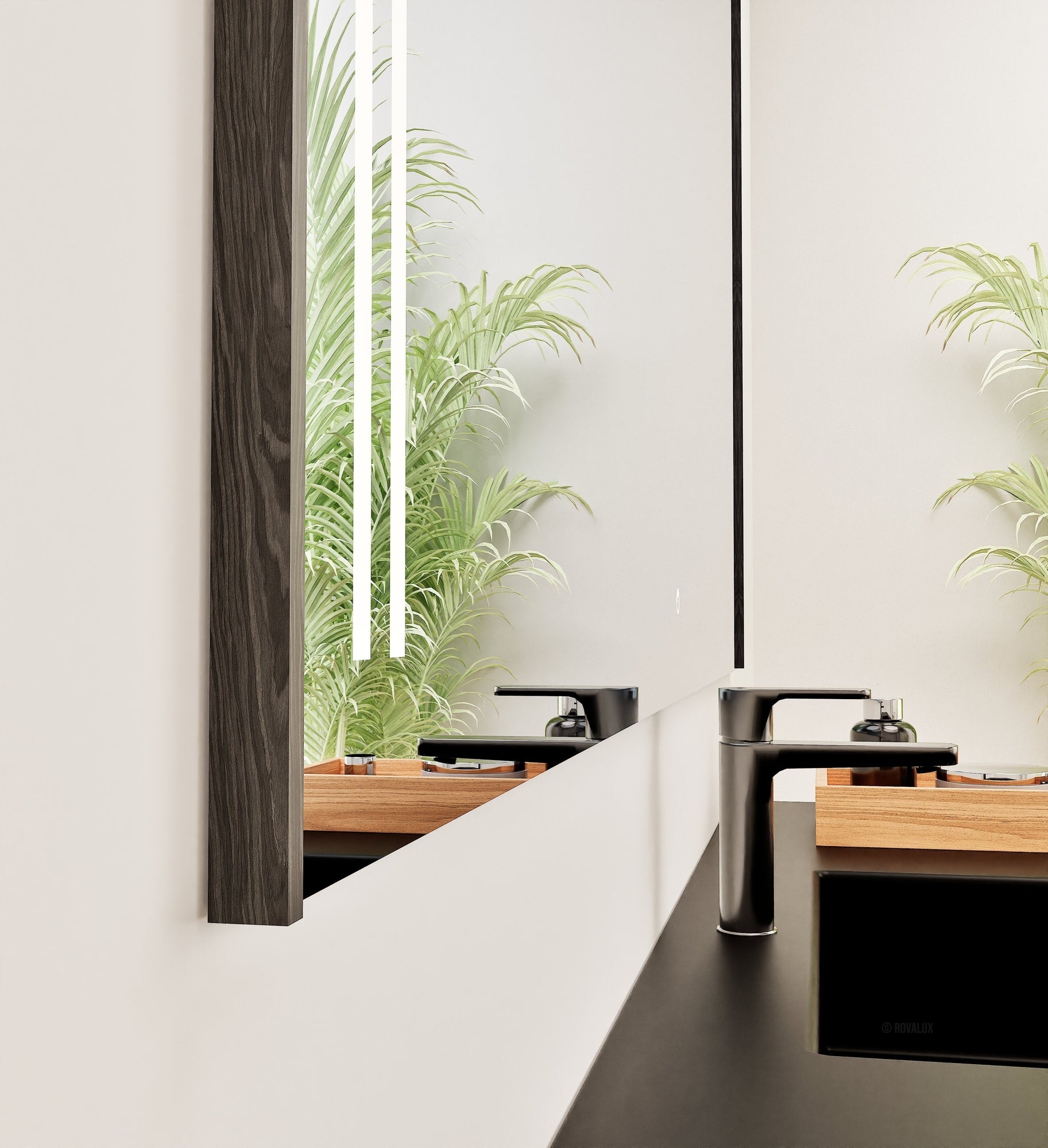 Fluvia RECTO Mirror with Integrated LED Lighting - ROVALUX