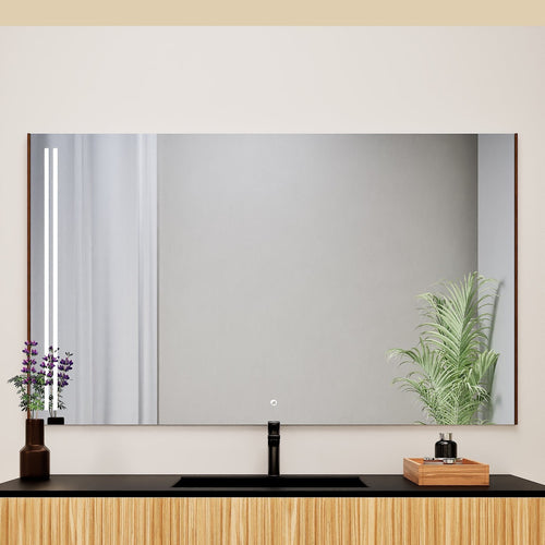 Fluvia RECTO Mirror with Integrated LED Lighting - ROVALUX