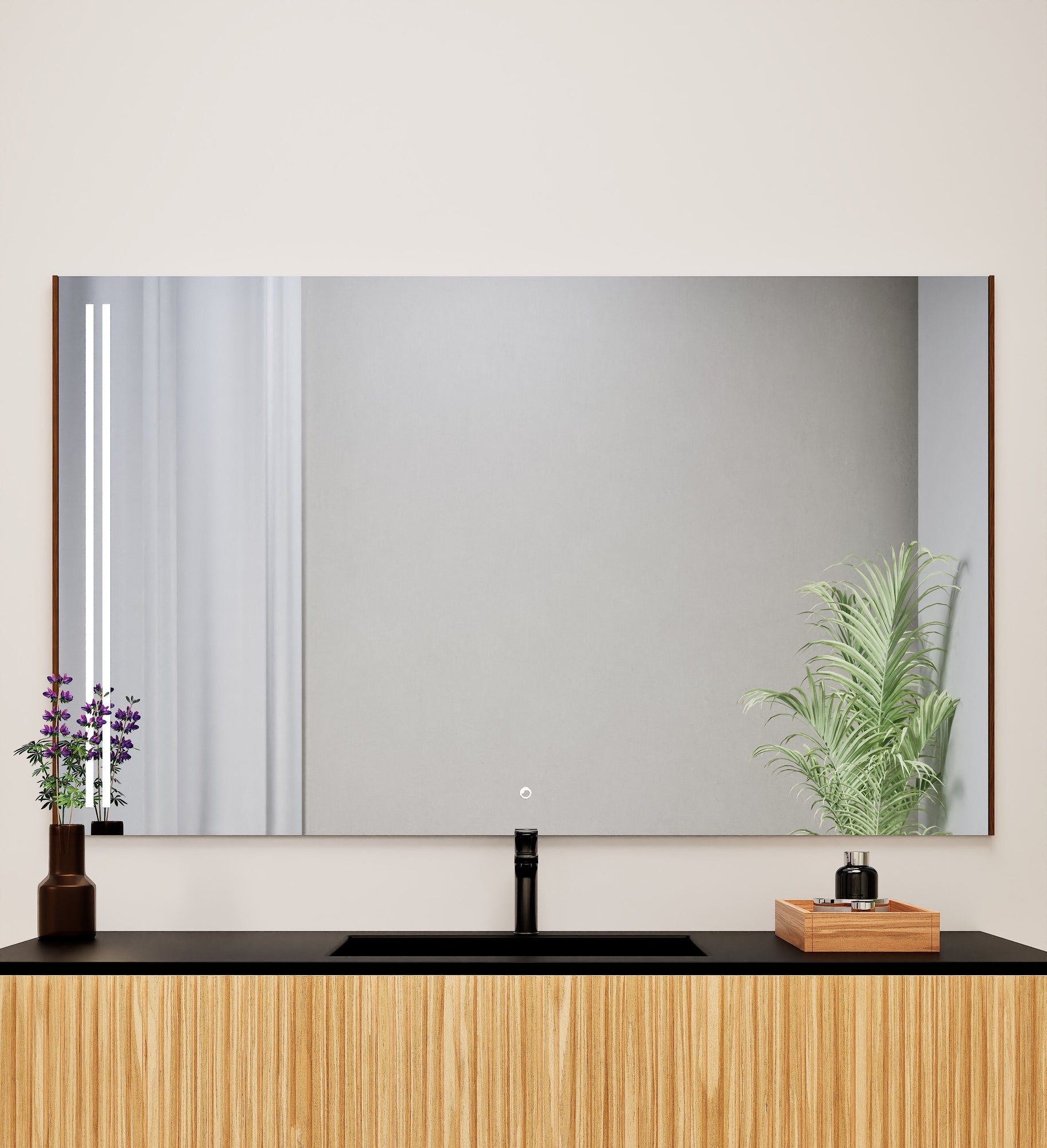 Fluvia RECTO Mirror with Integrated LED Lighting - ROVALUX