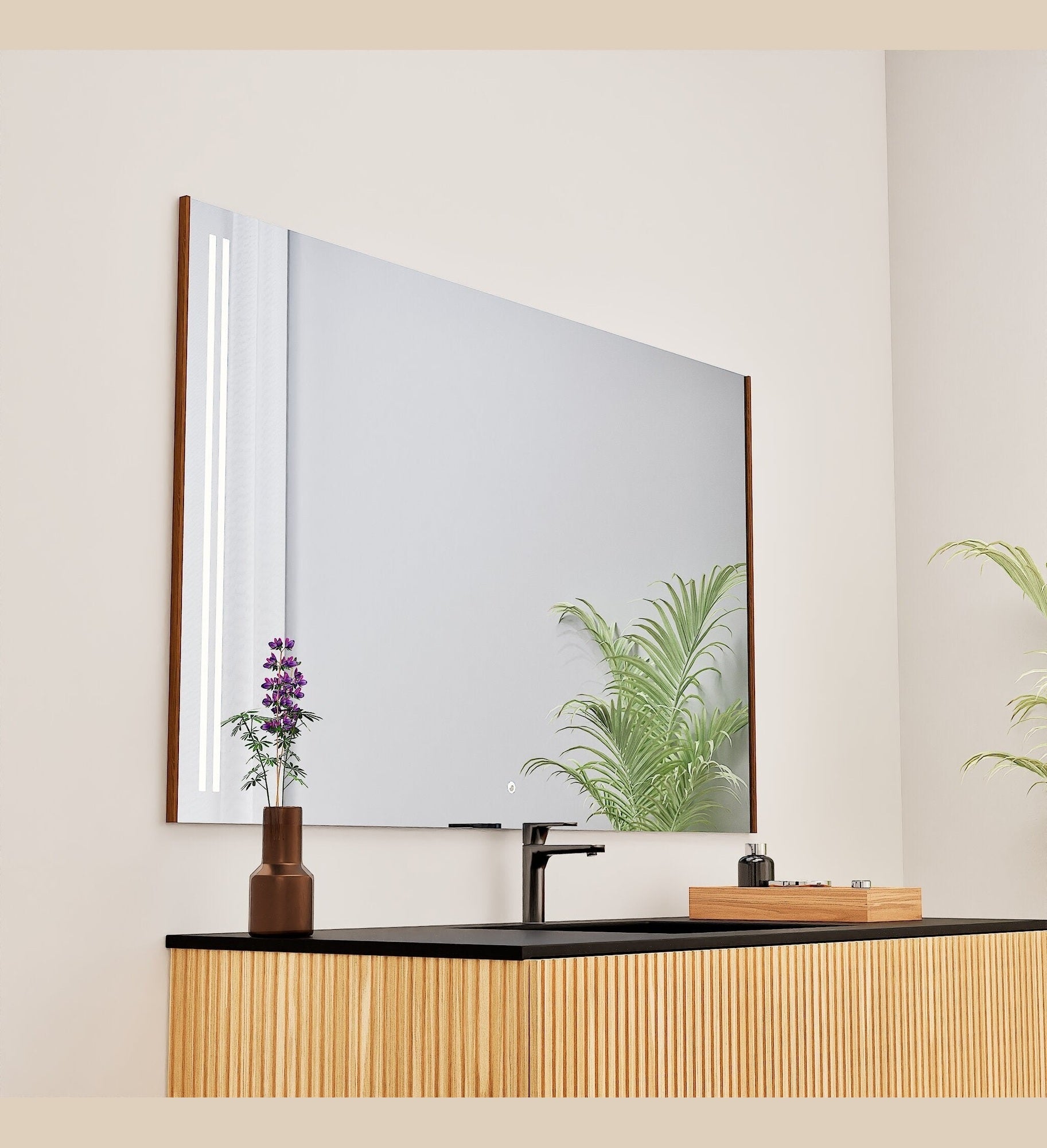 Fluvia RECTO Mirror with Integrated LED Lighting - ROVALUX