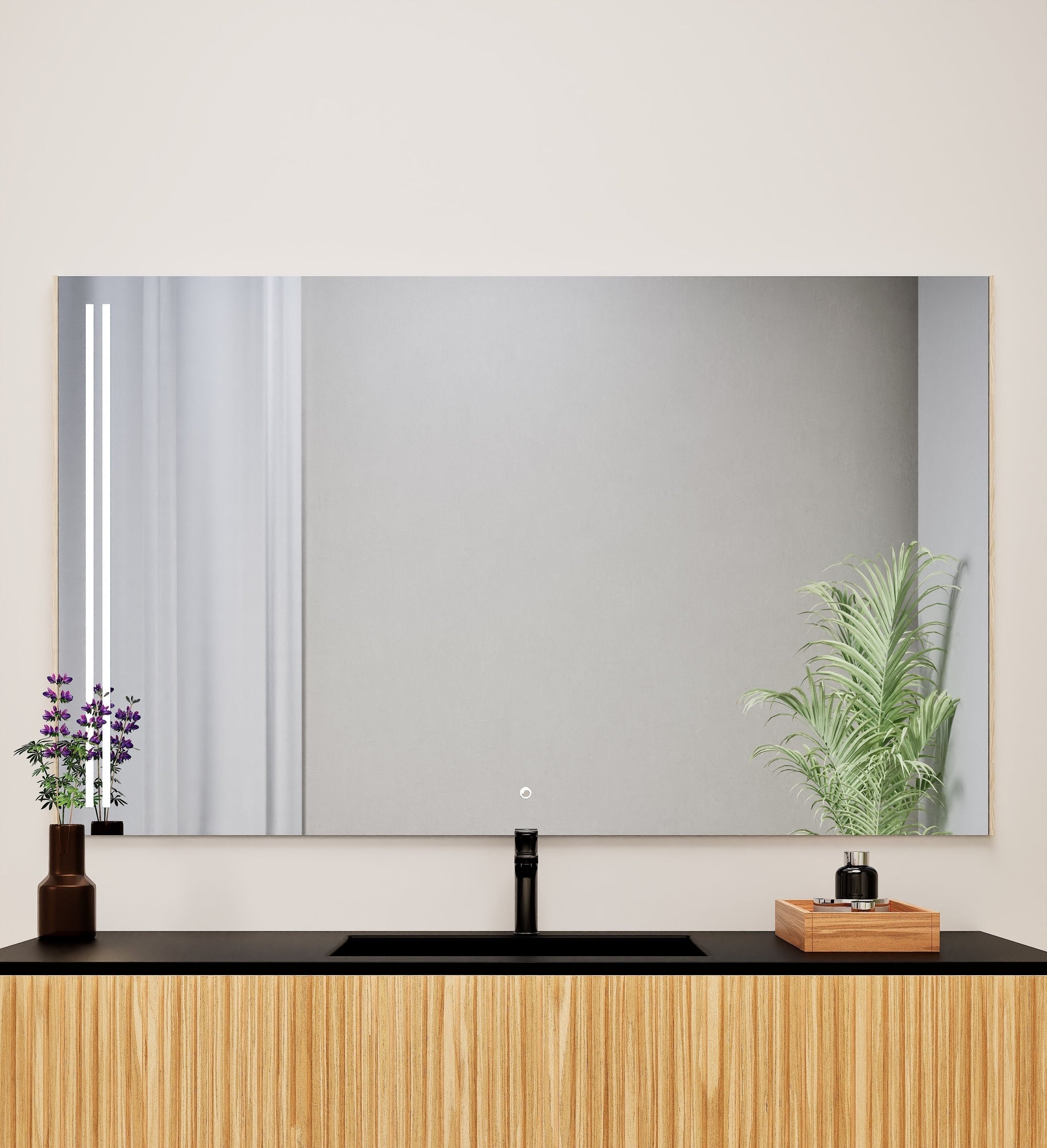 Fluvia RECTO Mirror with Integrated LED Lighting - ROVALUX