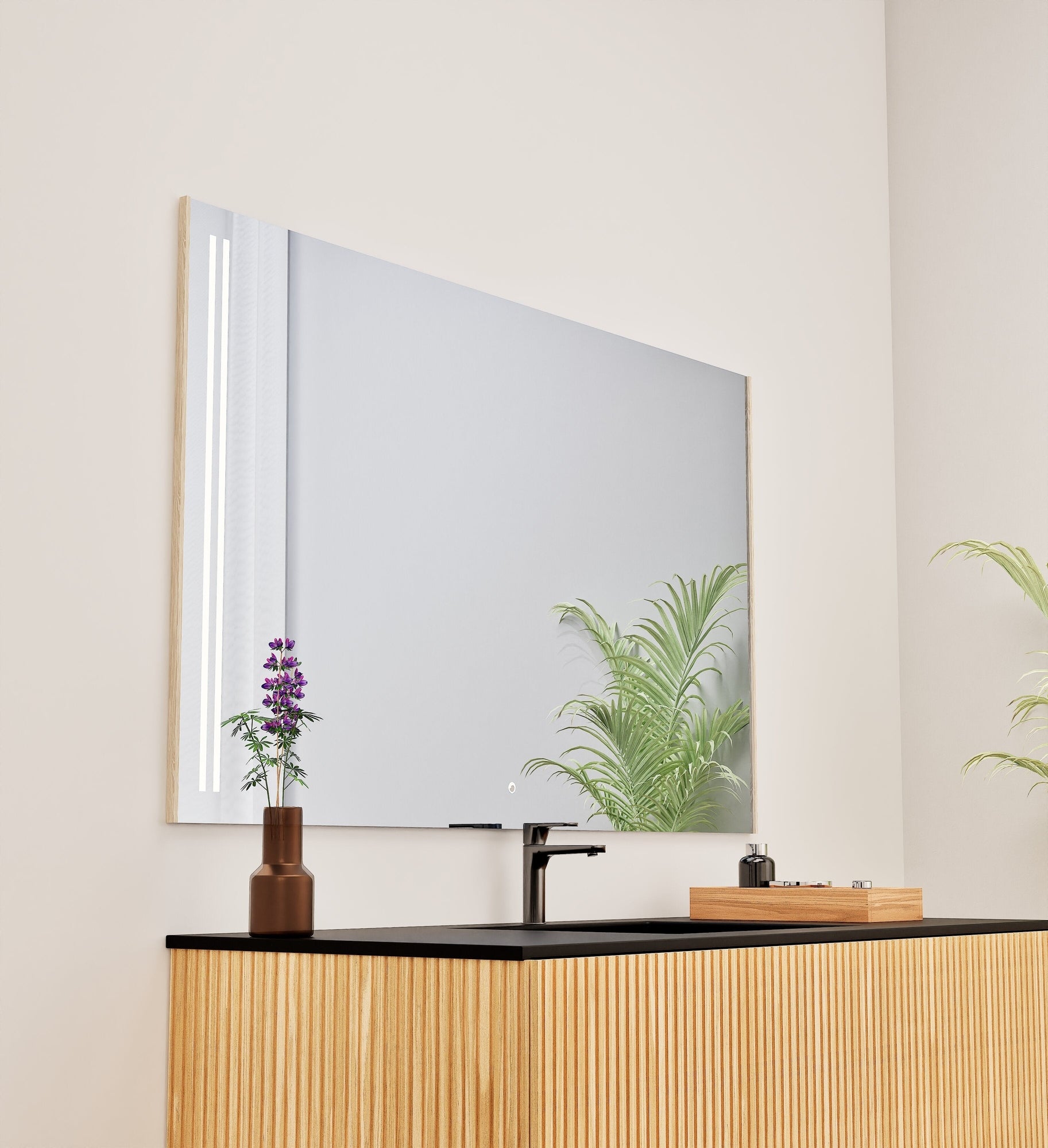 Fluvia RECTO Mirror with Integrated LED Lighting - ROVALUX